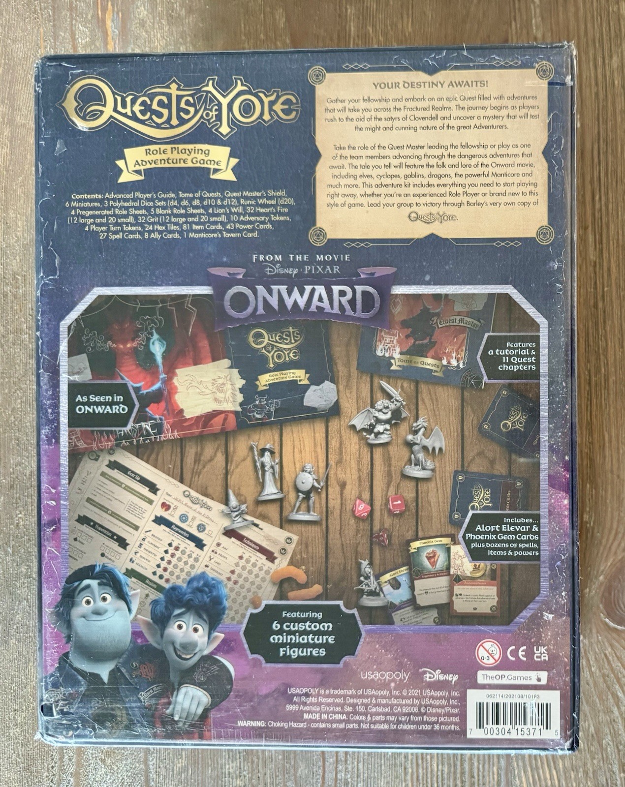 Onward Quests of Yore Role Playing Board Game Barley’s Edition Disney RPG – NEW