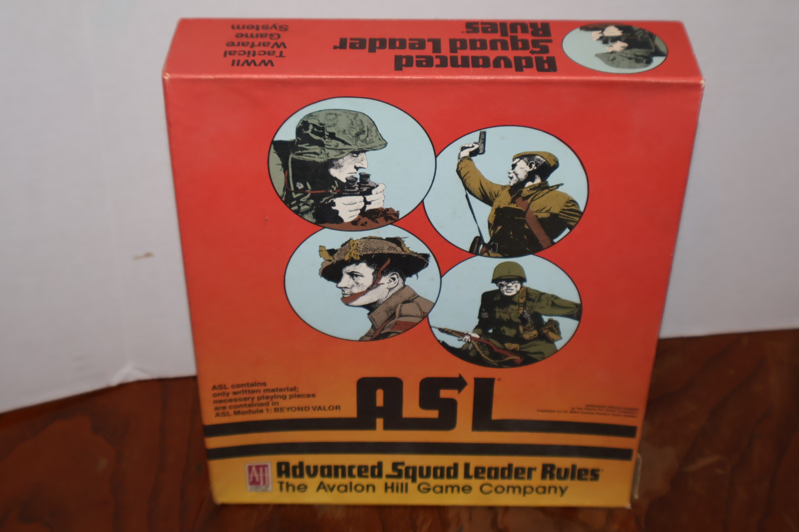ASL Advanced Squad Leader Rules The Avalon Hill Game Company 1985 Binder + Cover