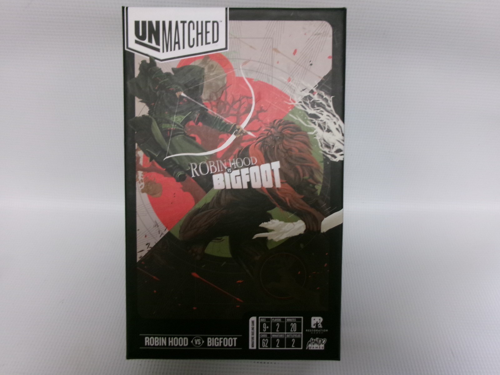 Unmatched Restoration Board Game Robin Hood vs Bigfoot Mondo Used