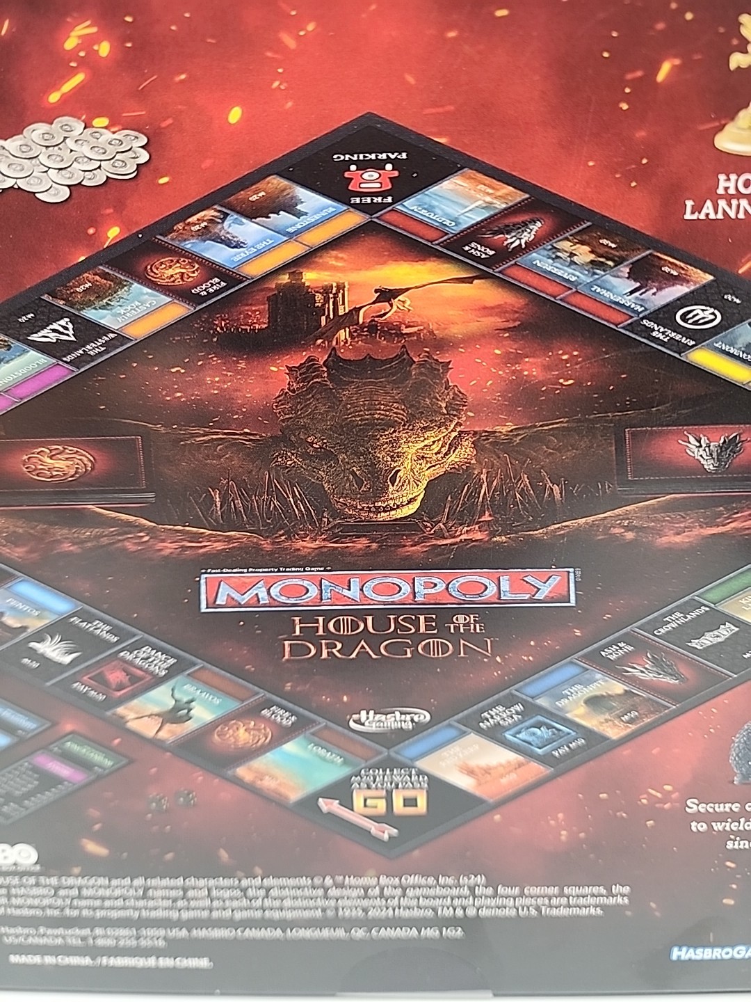 Monopoly House of the Dragon Edition Strategy Game Of Thrones Gift HBO New