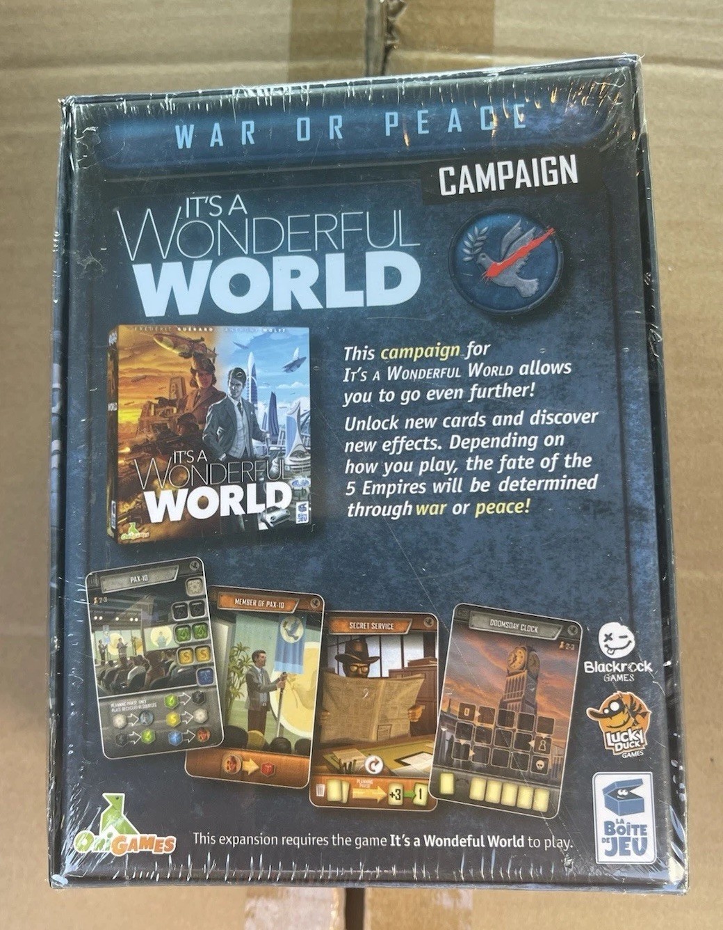It’s A Wonderful World War Or Peace Expansion Board Game New Sealed Damage