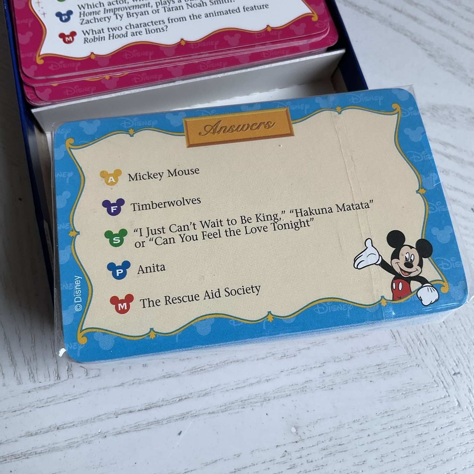 The Wonderful World of Disney Trivia Game 800 Questions Add-On Pack – 1998 – NEW