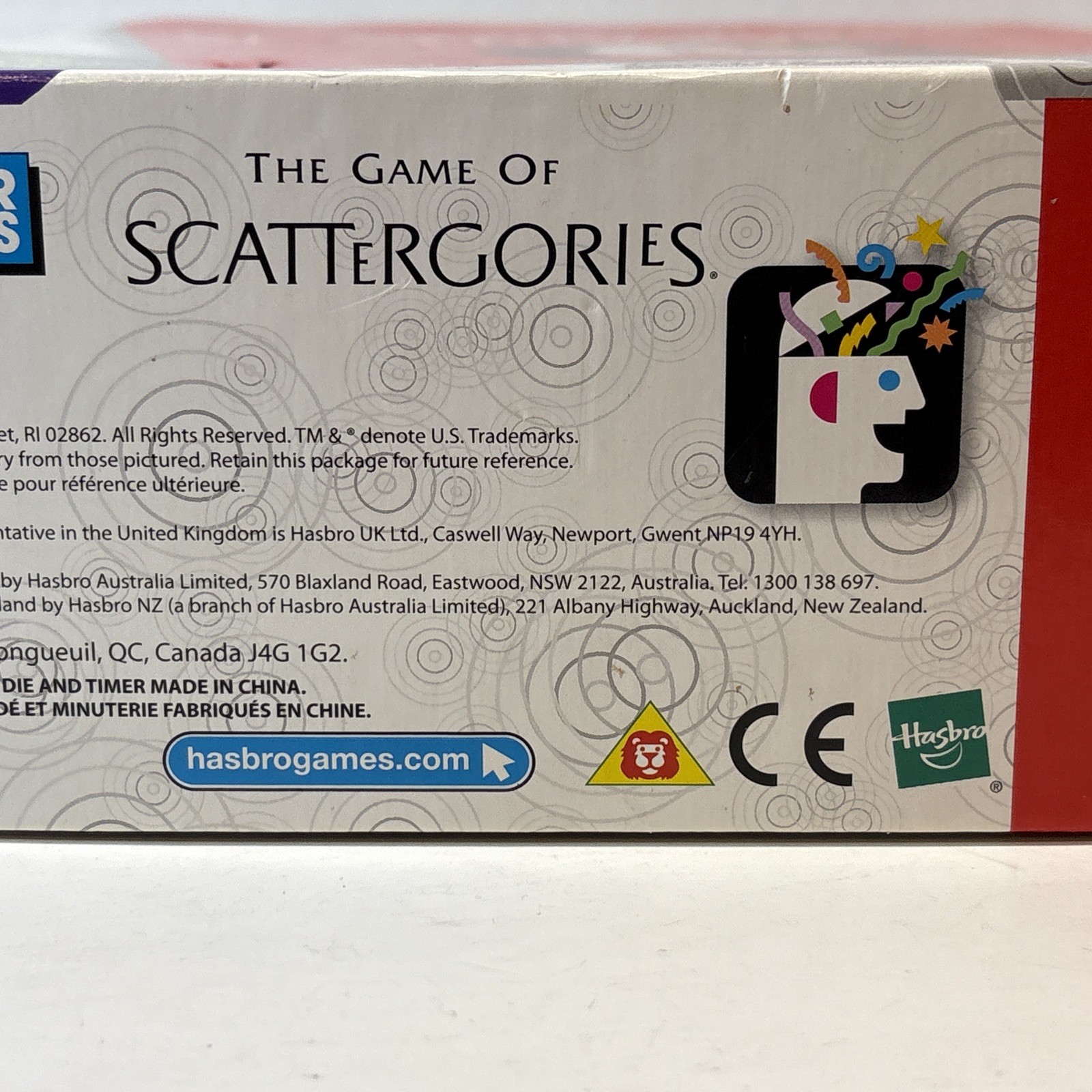 The Game of Scattergories Board Game 2009 Parker Brothers 2-6 players Complete