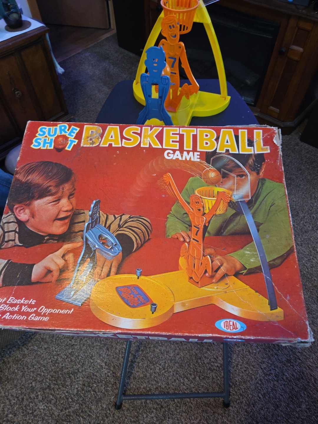 IDEAL SURE SHOT BASKETBALL GAME 1970 BOXED COMPLETE RETRO
