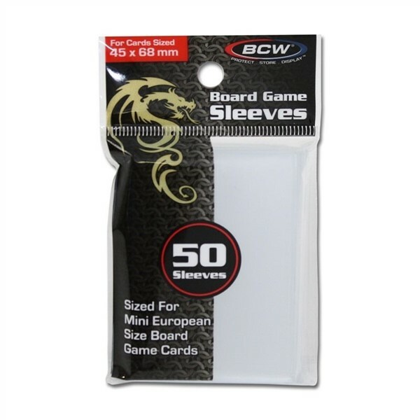 1000 BCW 45 x 68 mm Mini European 45×68 Board Game Clear Soft Poly Sleeves