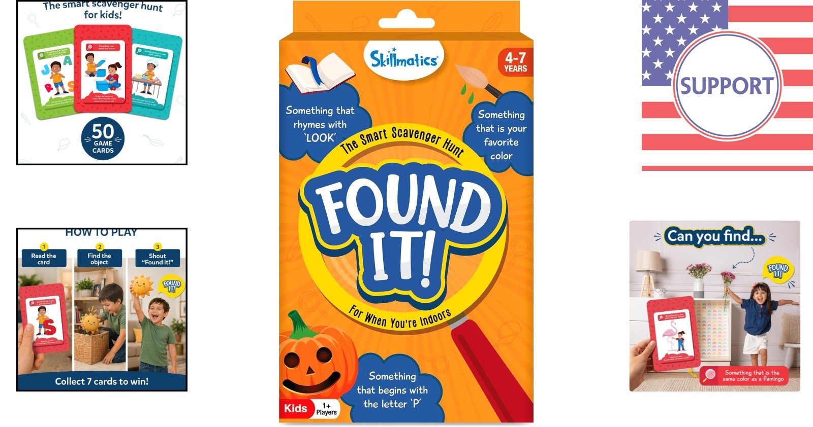 Found It! Educational Scavenger Hunt Card Game for Ages 4-7 – 50 Cards