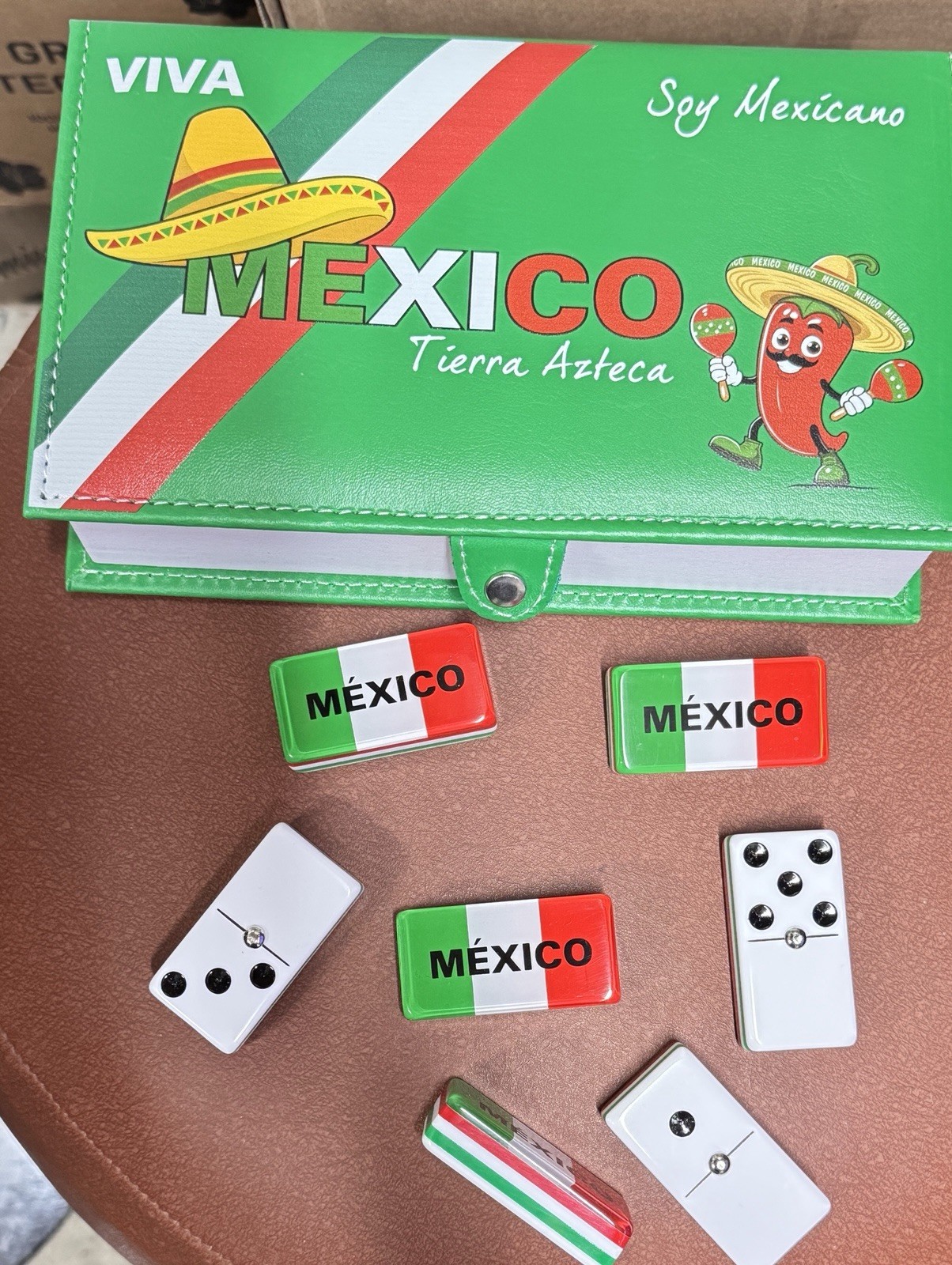 Jumbo Dominoes Set for Adults Doble Six Diseno De Mexico