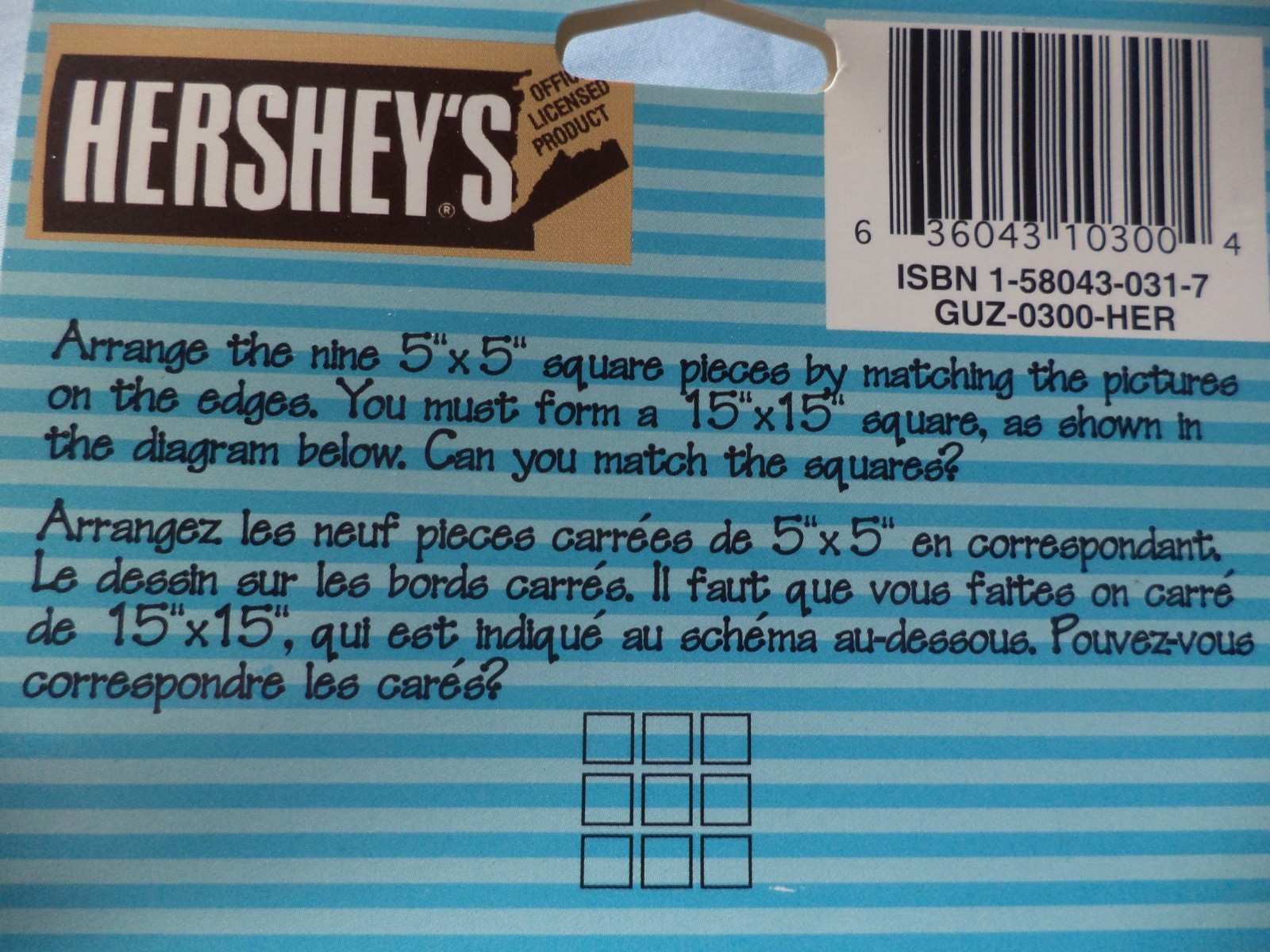 Vintage 1997 Hershey’s Billboard Guzzle Puzzle Game Brain teaser Chocolate Cocoa
