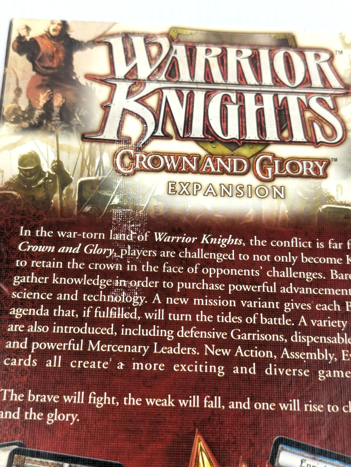 Warrior Knights: Crown and Glory Expansion NEW OPEN BOX