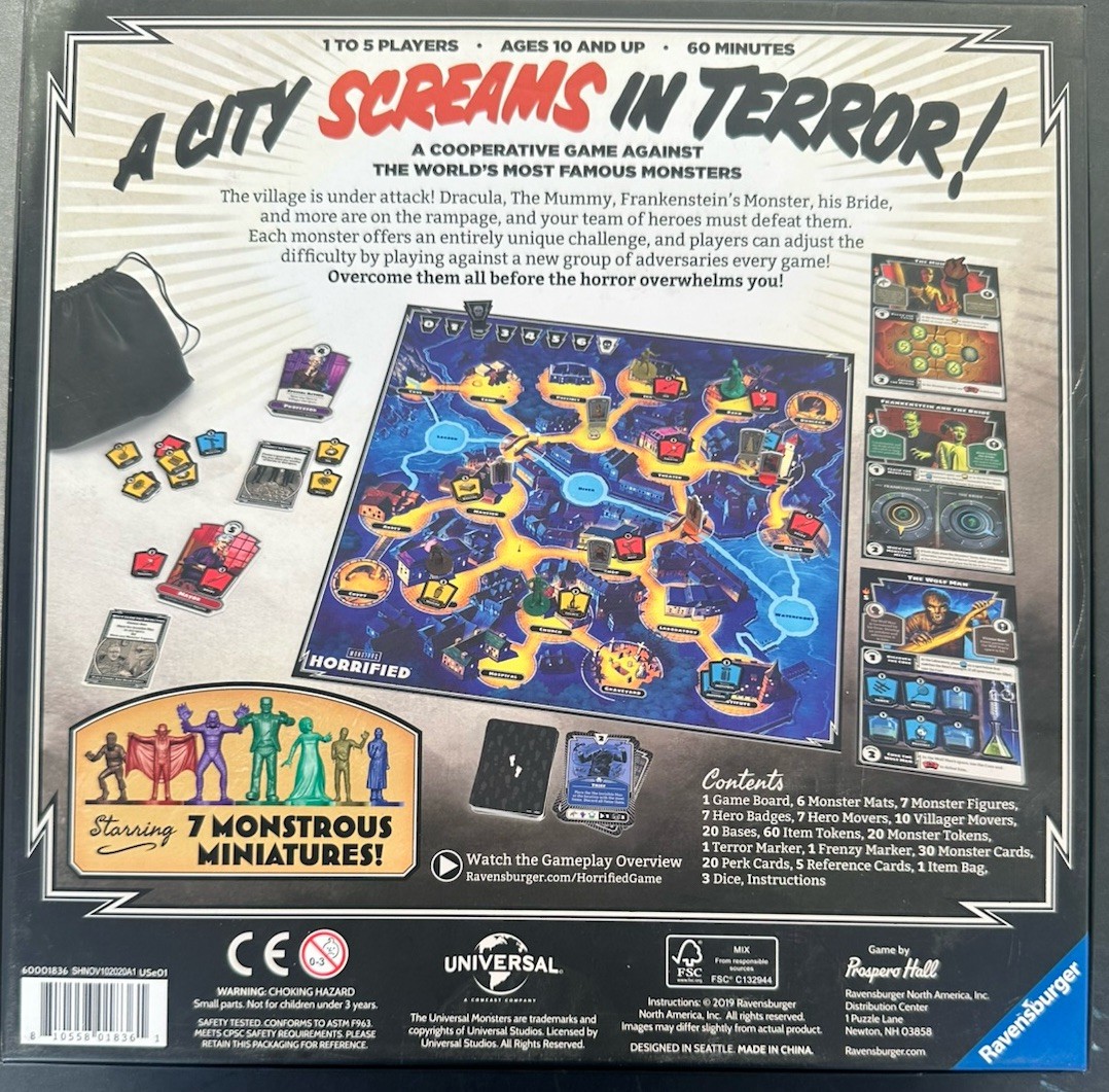 Ravensburger 60001836 Horrified Universal Monsters Strategy Board Game