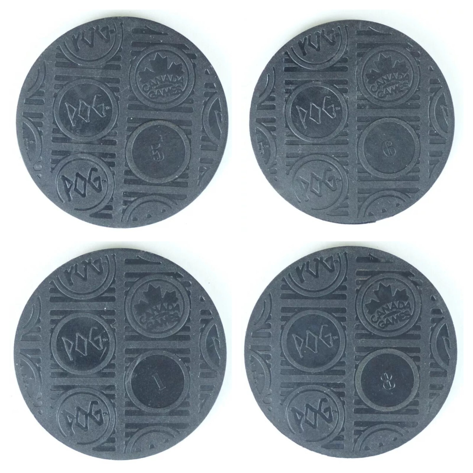 Lot of 4 Gargoyles Authentic POG Kini Slammers The World Pog Federation 1995 WPF