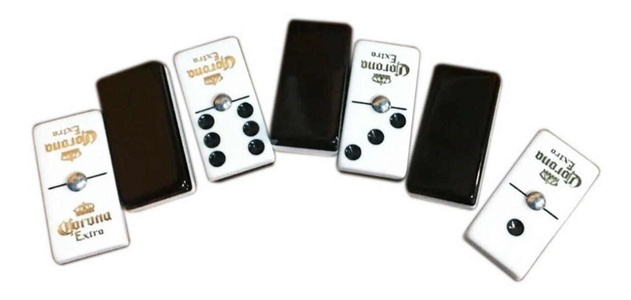 Professional Domino Set Corona Extra in Wooden Case