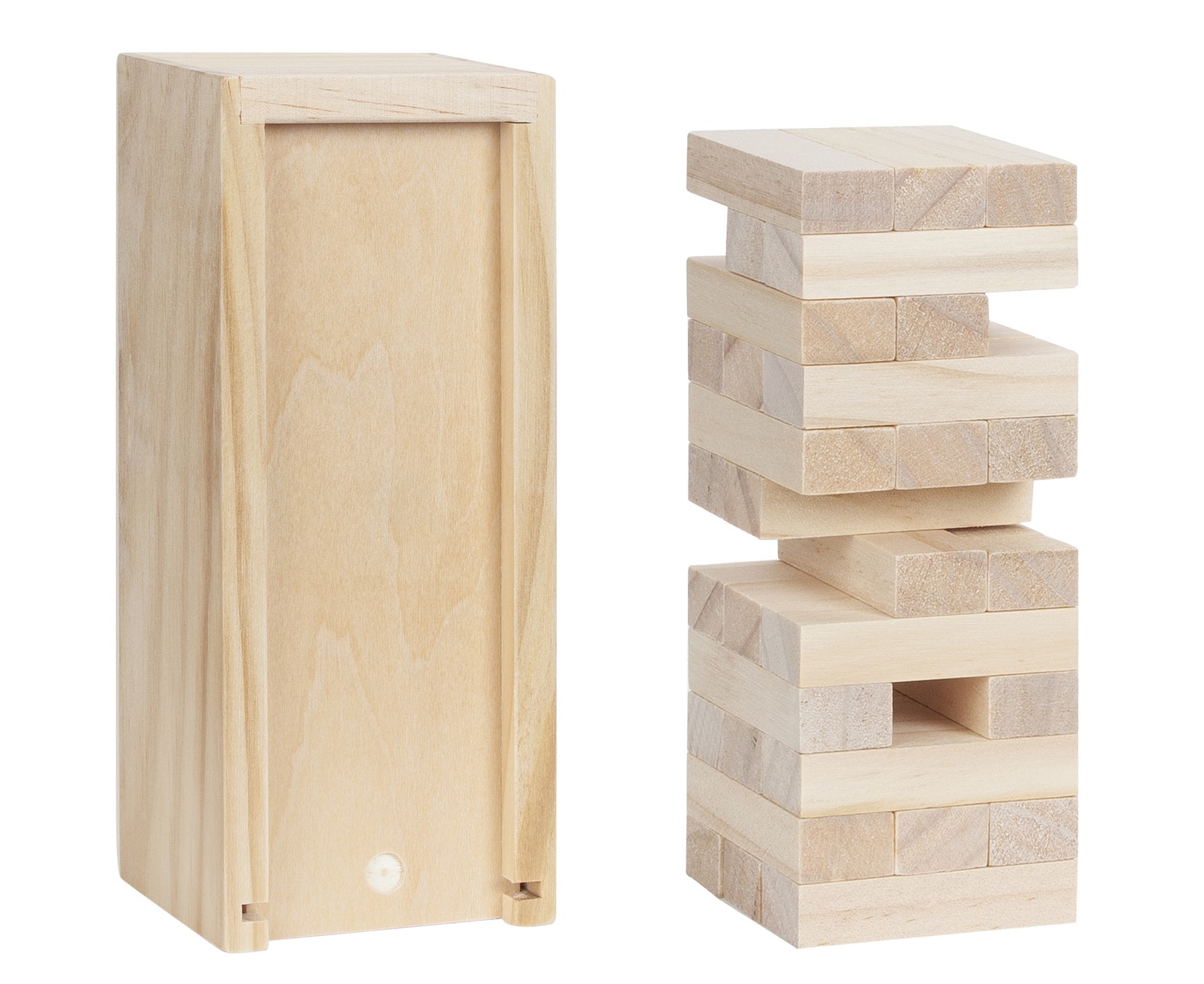 WE Games Mini Wood Block Party Game That Tumbles Down When You Play, 5.5 in.