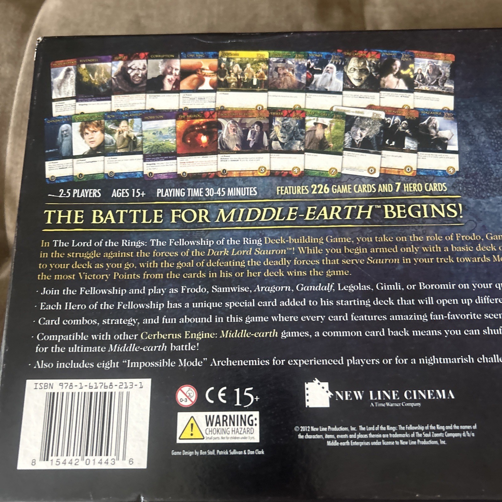 LORD OF THE RINGS Fellowship of the Ring Deck-Building Game LOTR Cryptozoic 2012