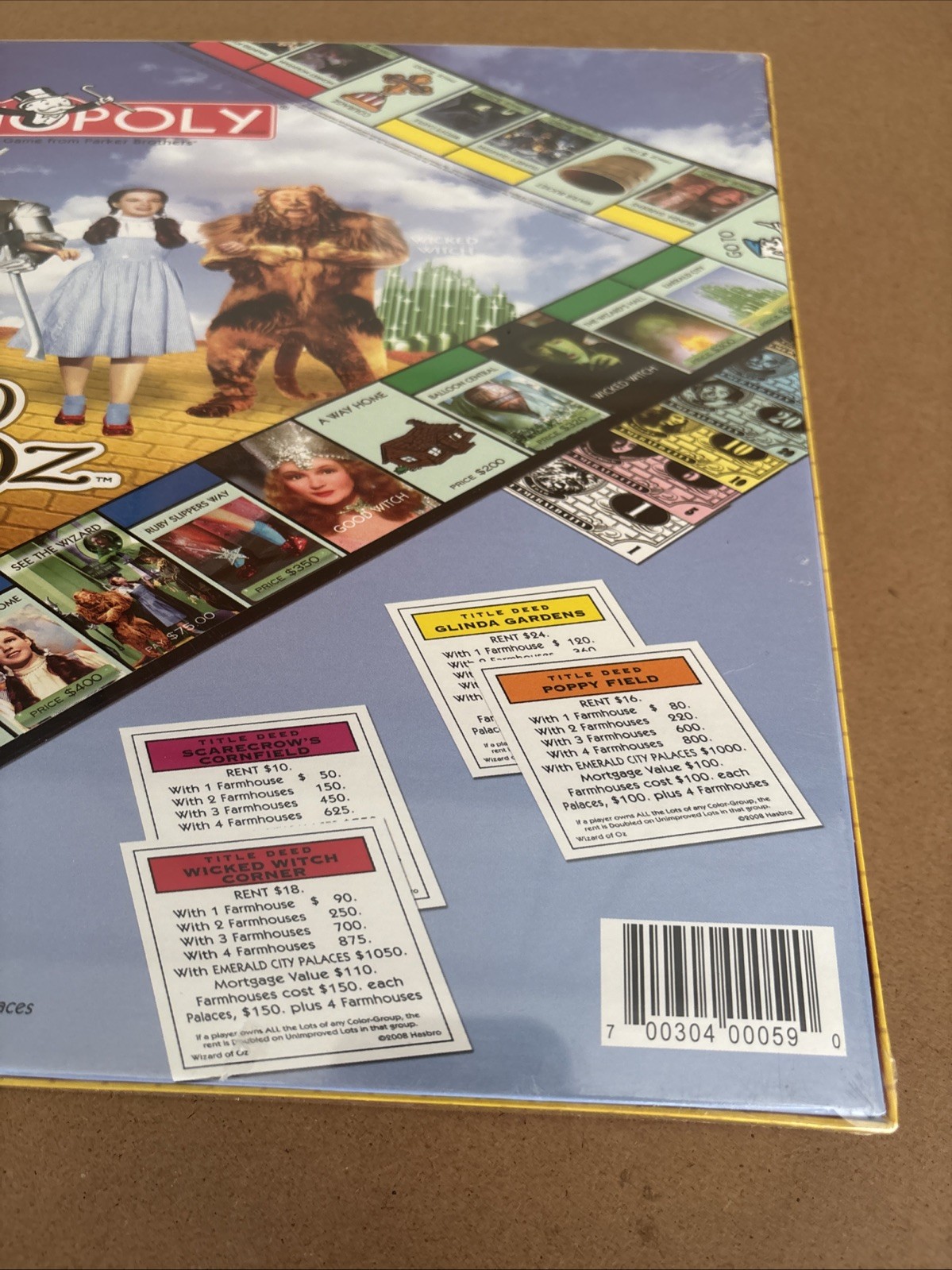 NIB Sealed Monopoly “The Wizard of Oz” Board Game 2008 Collector’s Edition
