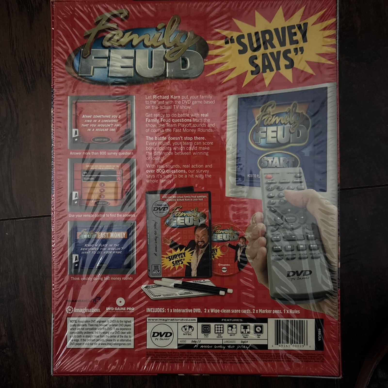 Family Feud DVD Game Richard Karn Survey Says Game Show 2005