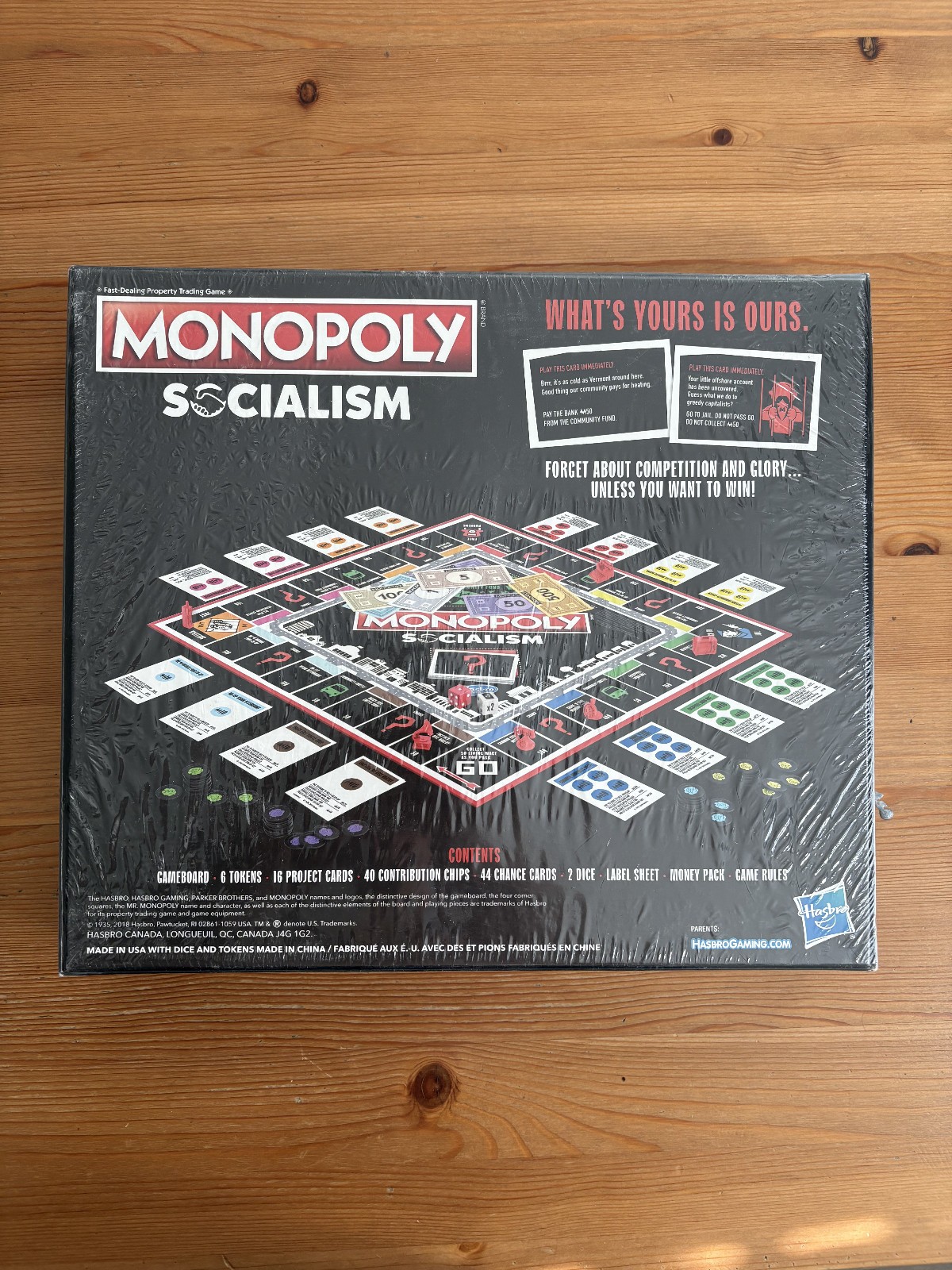 Monopoly Socialism Board Game Hasbro E8029 NEW Factory Sealed Adult Parody