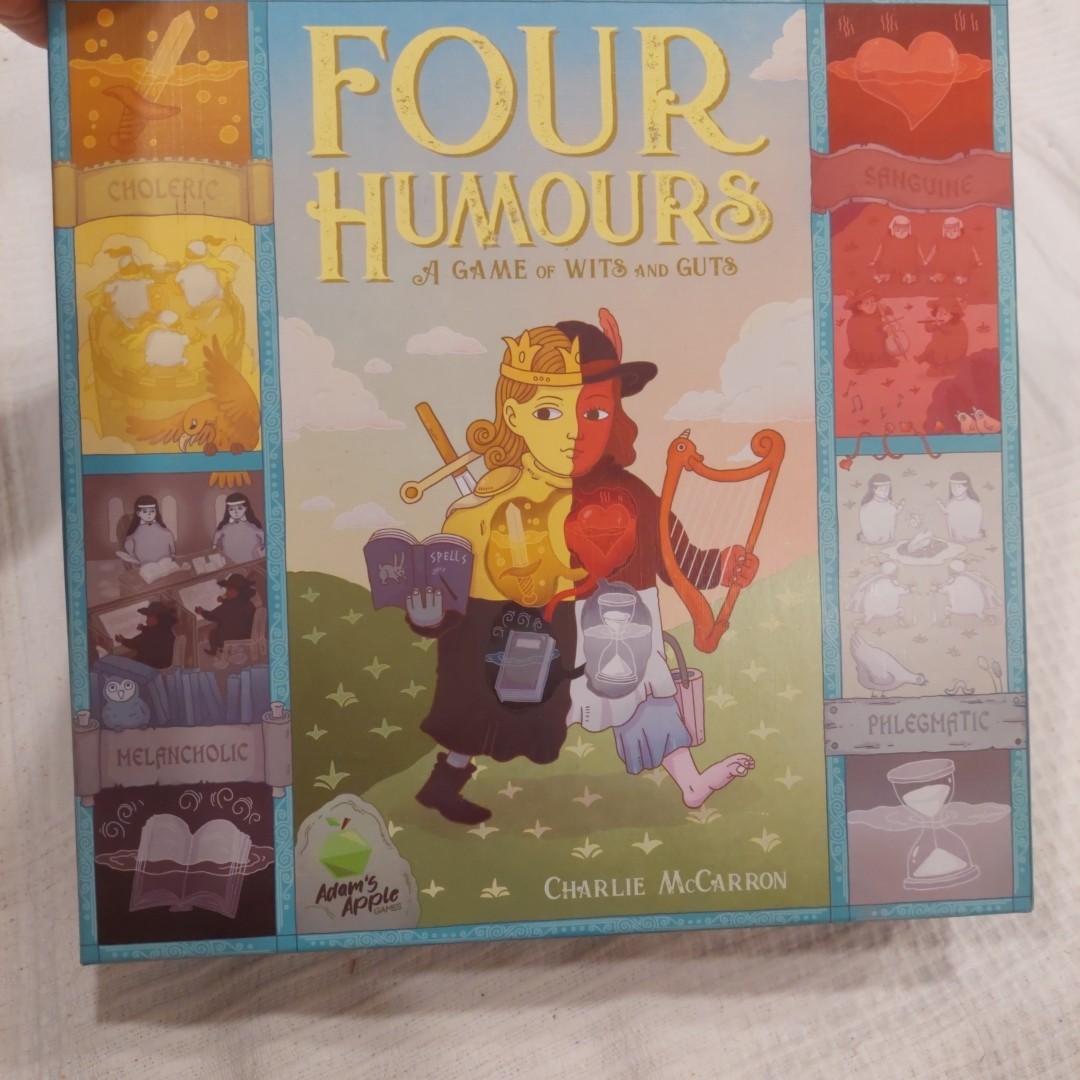 DELUXE Four Humours Adam’s Apple Games “A Game of Wits and Guts” Open Box