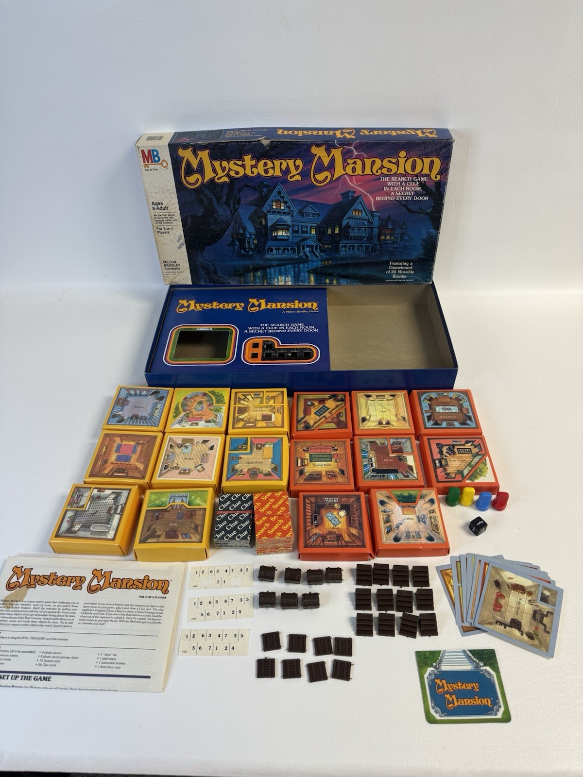 Vintage 1984 Mystery Mansion Board Game Milton Bradley – Complete
