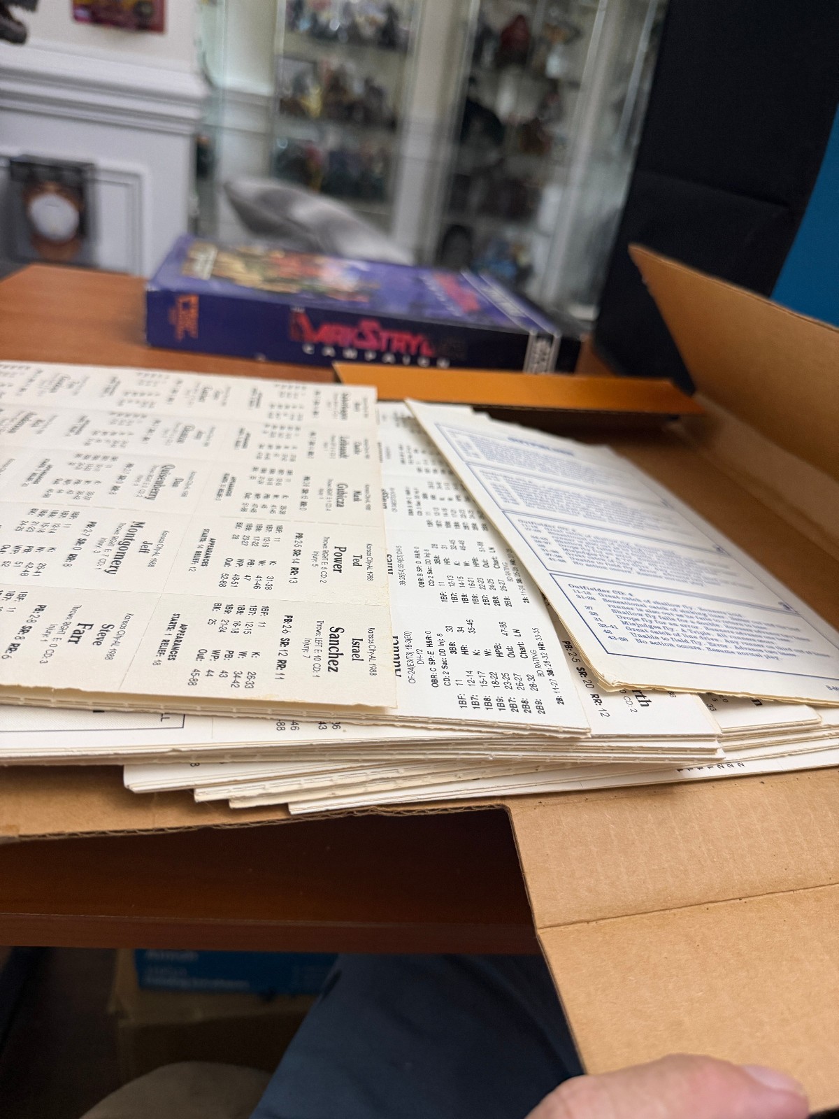 1988 Update Avalon Hill Statis Pro Baseball Player Game Cards Unpunched