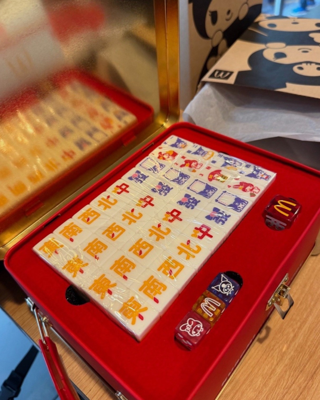 2026 New Kuromi X Melody McDonald’s Crystal Portable Mini Mahjong Tile Set