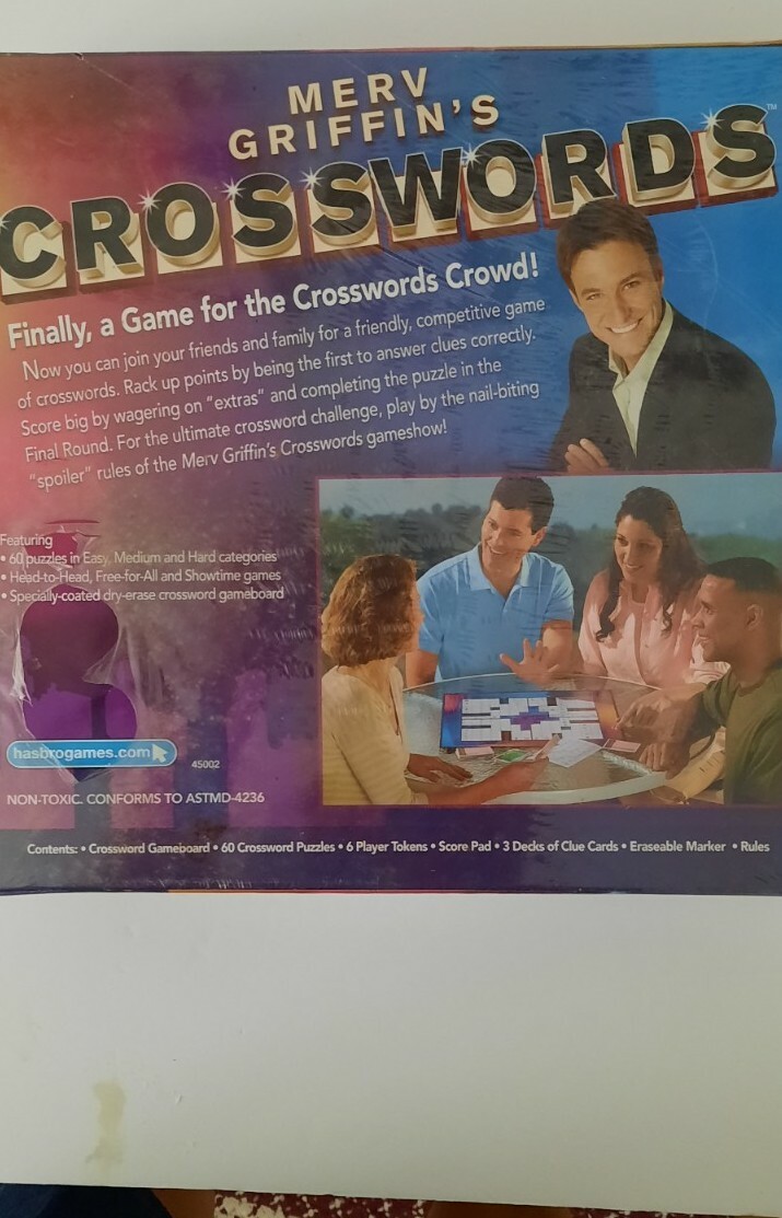 Merv Griffin’s Crosswords Social Wordplay Board Game 2008 Parker Brothers New