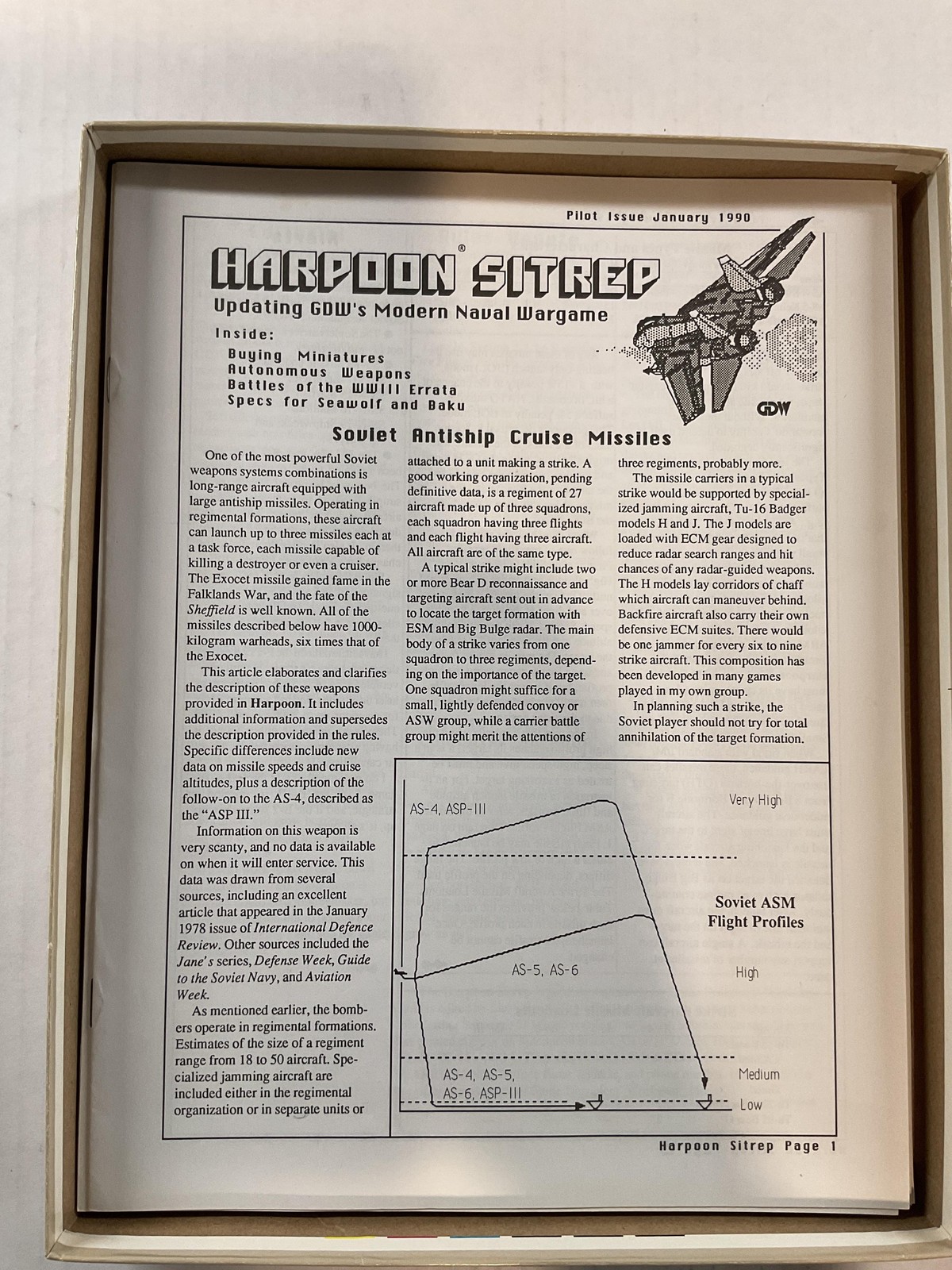GDW Harpoon Modern Naval Wargame Complete Game 1987 United States Boxed Set