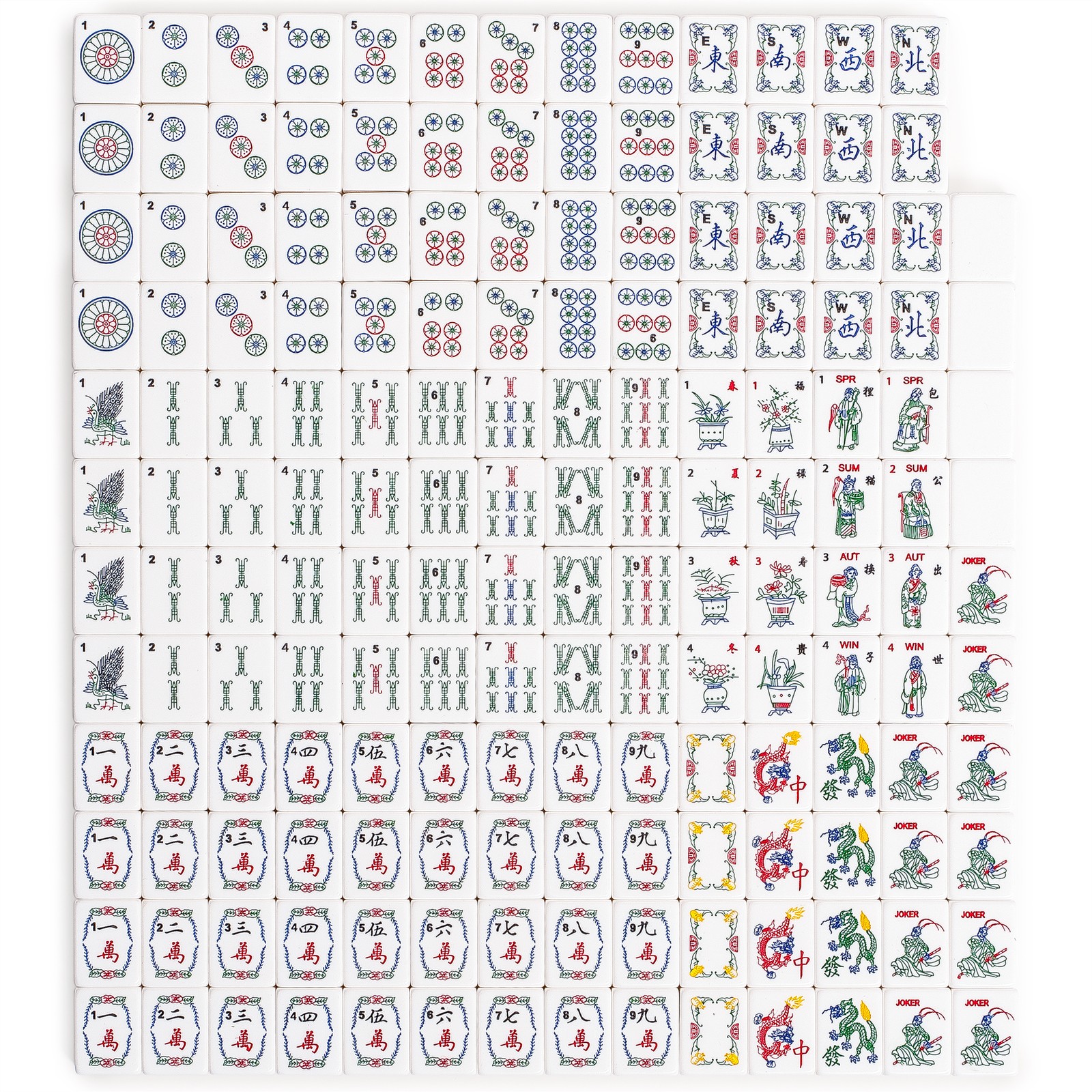 American Mahjong Set “Celestial Harmony” with Green Soft Case