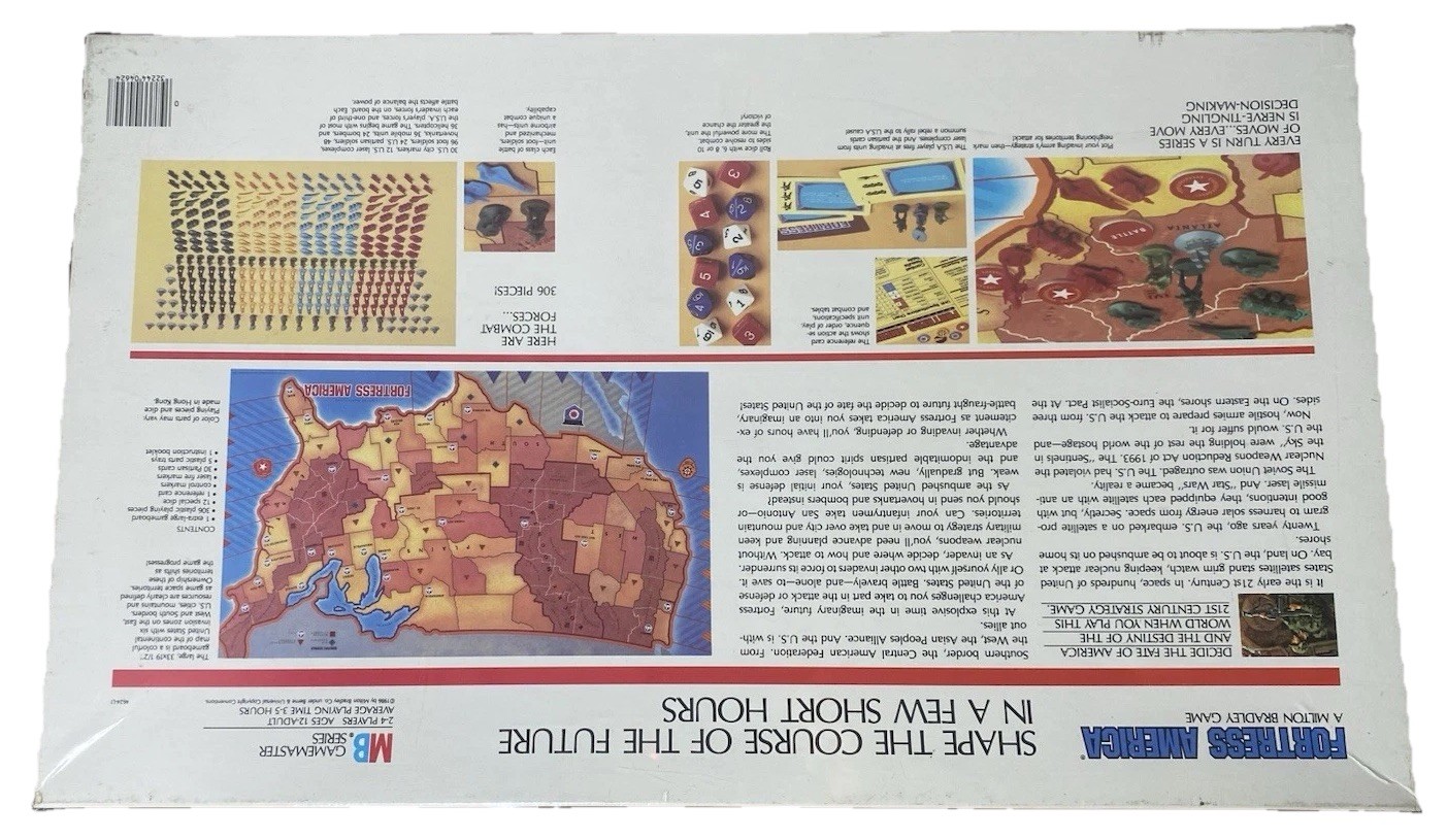 Fortress America United States Under Attack Milton Bradley Vintage 1986 Rewrap