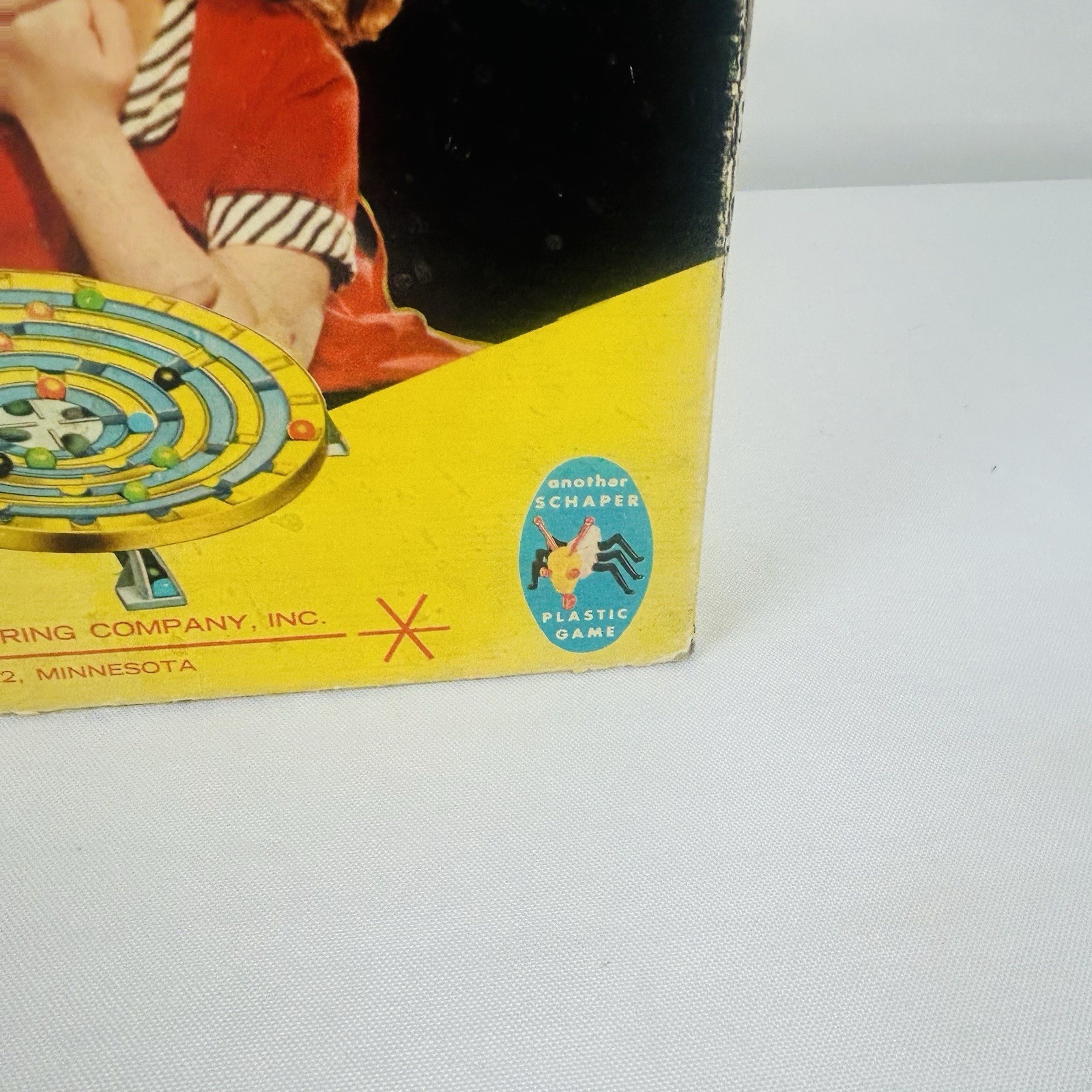 Stadium Checkers Game by Schaper 5x Black, Green Yellow. 3 Orange