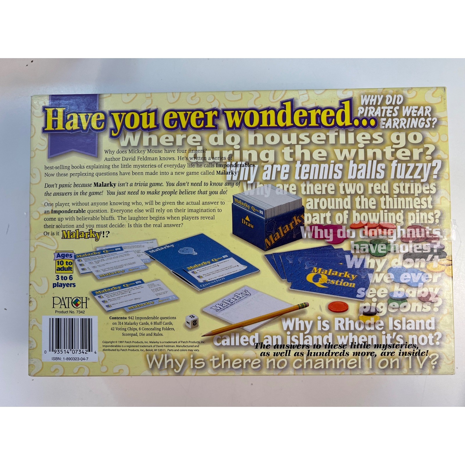 Malarky An Bluffing Board Game Patch Products 1997 Complete Vintage Complete