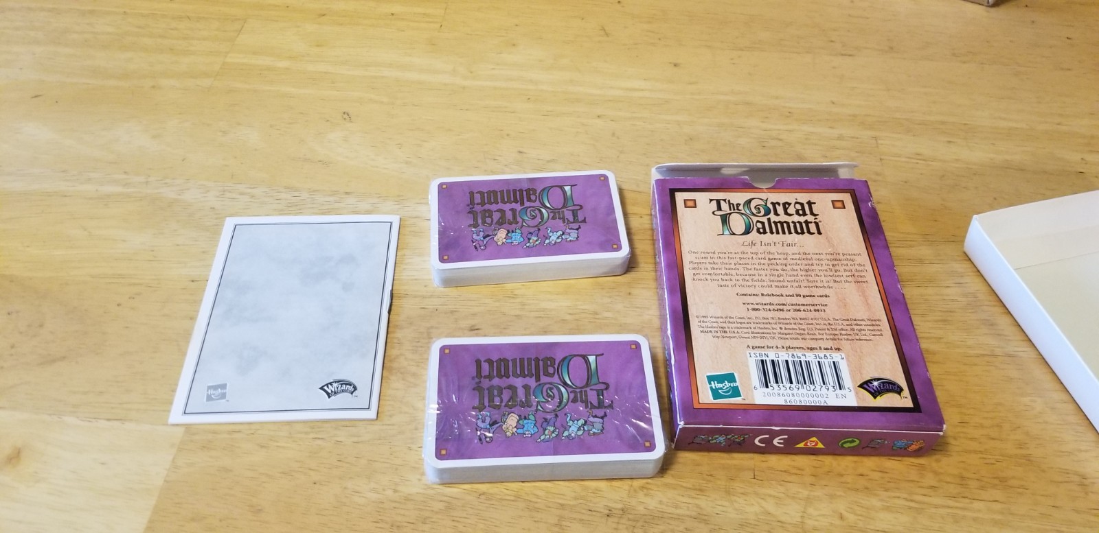 The Great Dalmuti: Life Isn’t Fair (1994) Wizards Of The Coast NEW Sealed CARDS