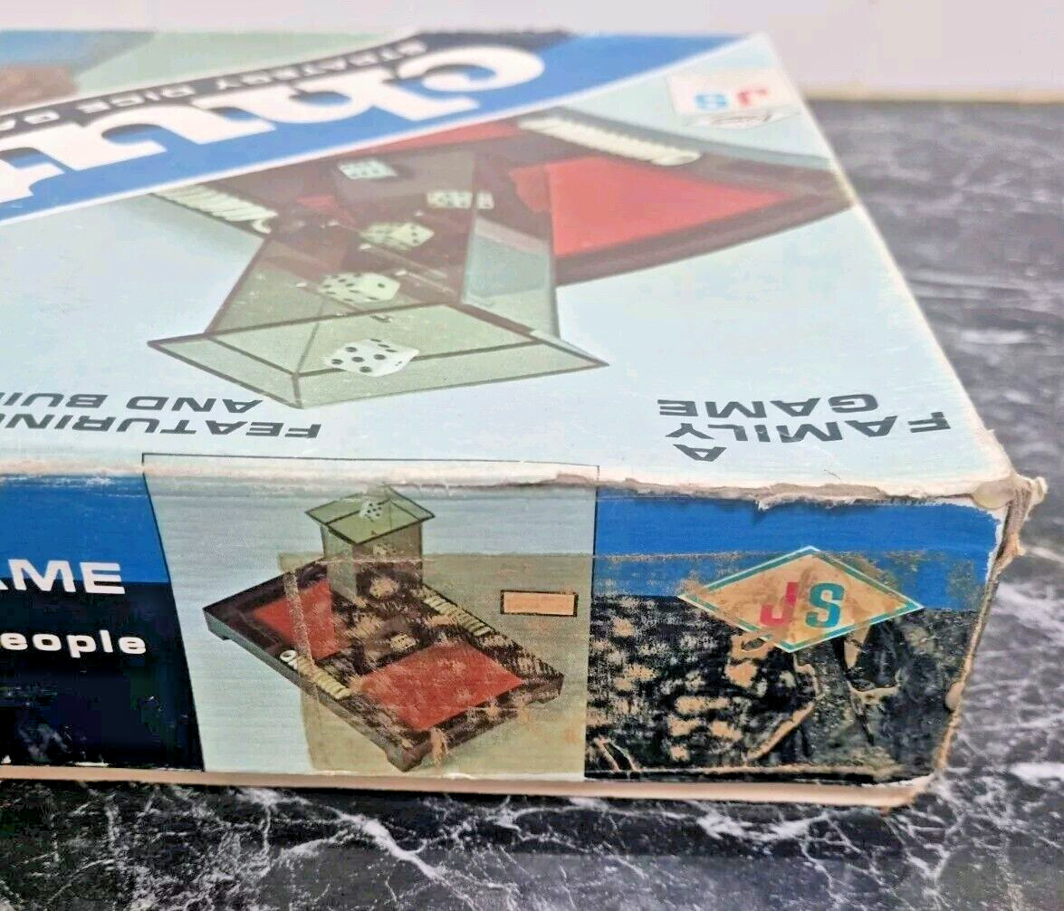 Vintage Milton Bradley Board Game Chute-5 Yahtzee Dice Stratergy Game Rare 1973
