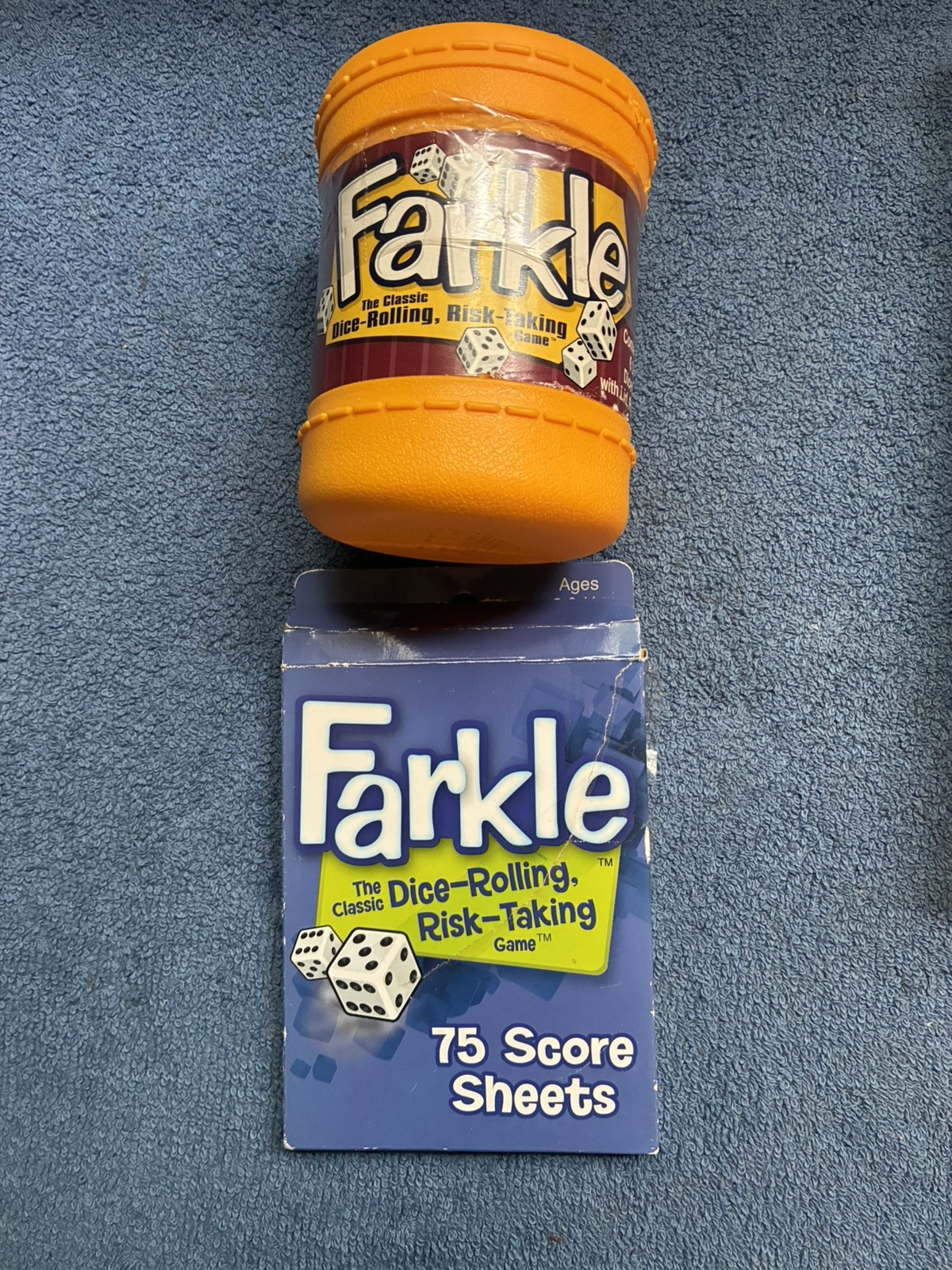Mixed lot of pre owned games Trouble, vintage Double Trouble,Farkle, Uno, Skipbo