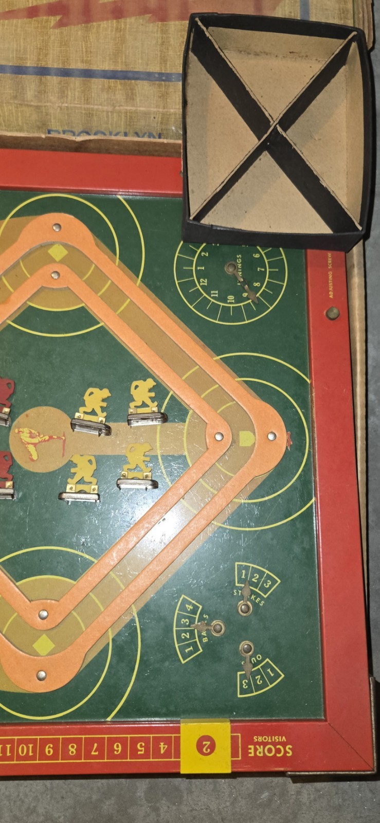 Vintage 1950’s Tudor Tru-Action Electric Baseball Game, With 8 Players, Works