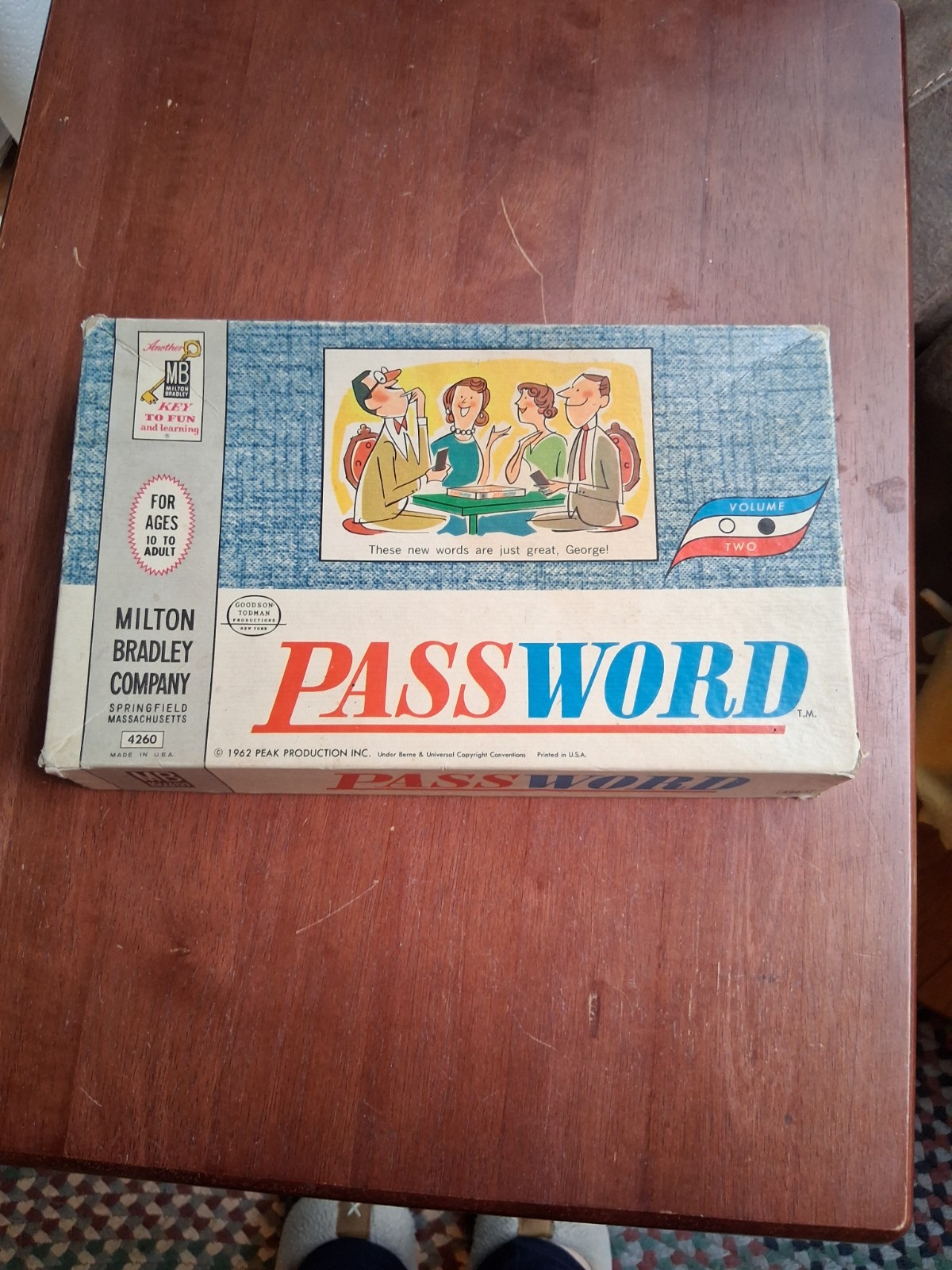 Vtg 1962 Password Game from Milton Bradley Co Volume Two No. 4260 (2700)