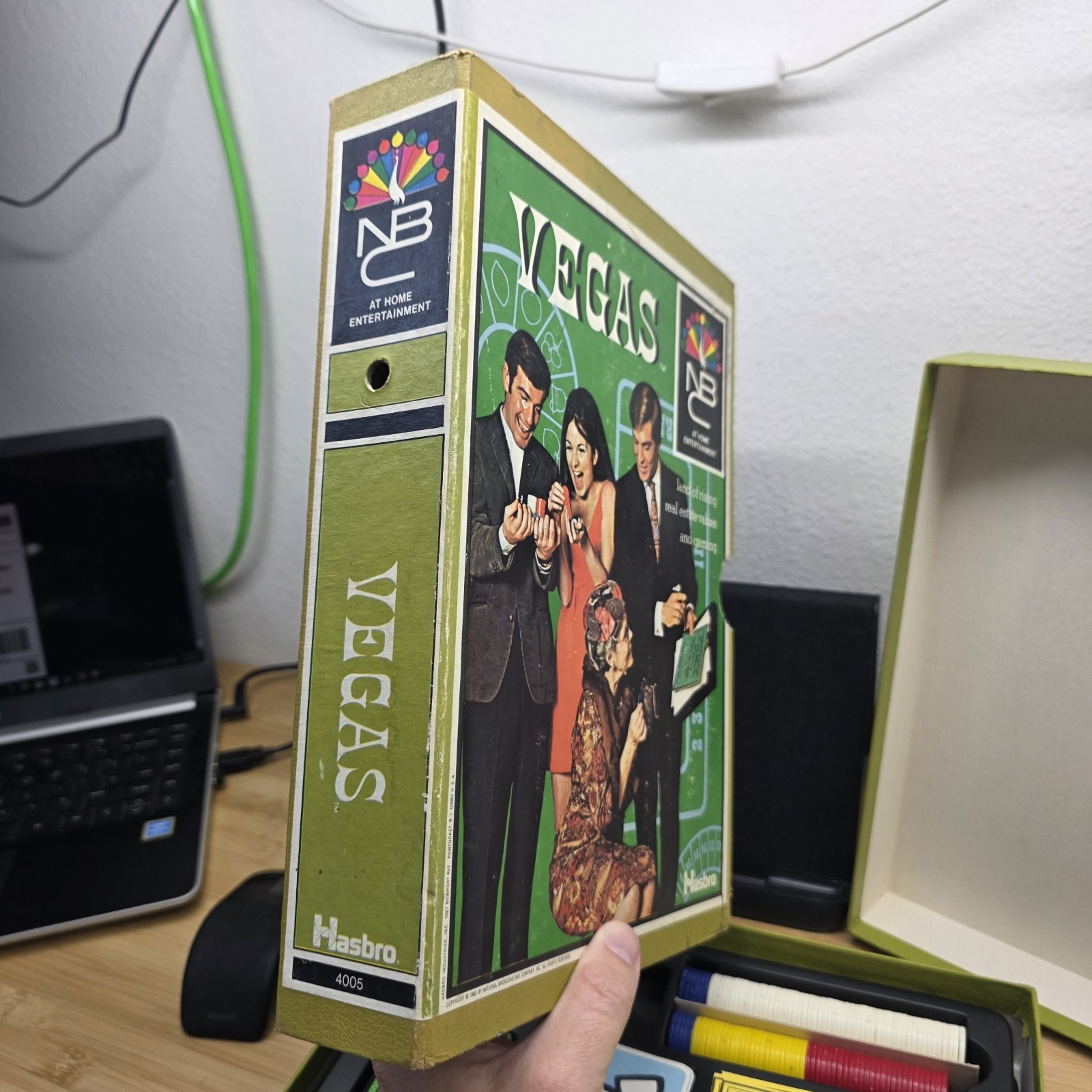 Vintage 1969 Vegas Board Game NBC Hasbro Casino Bookshelf Game 4005