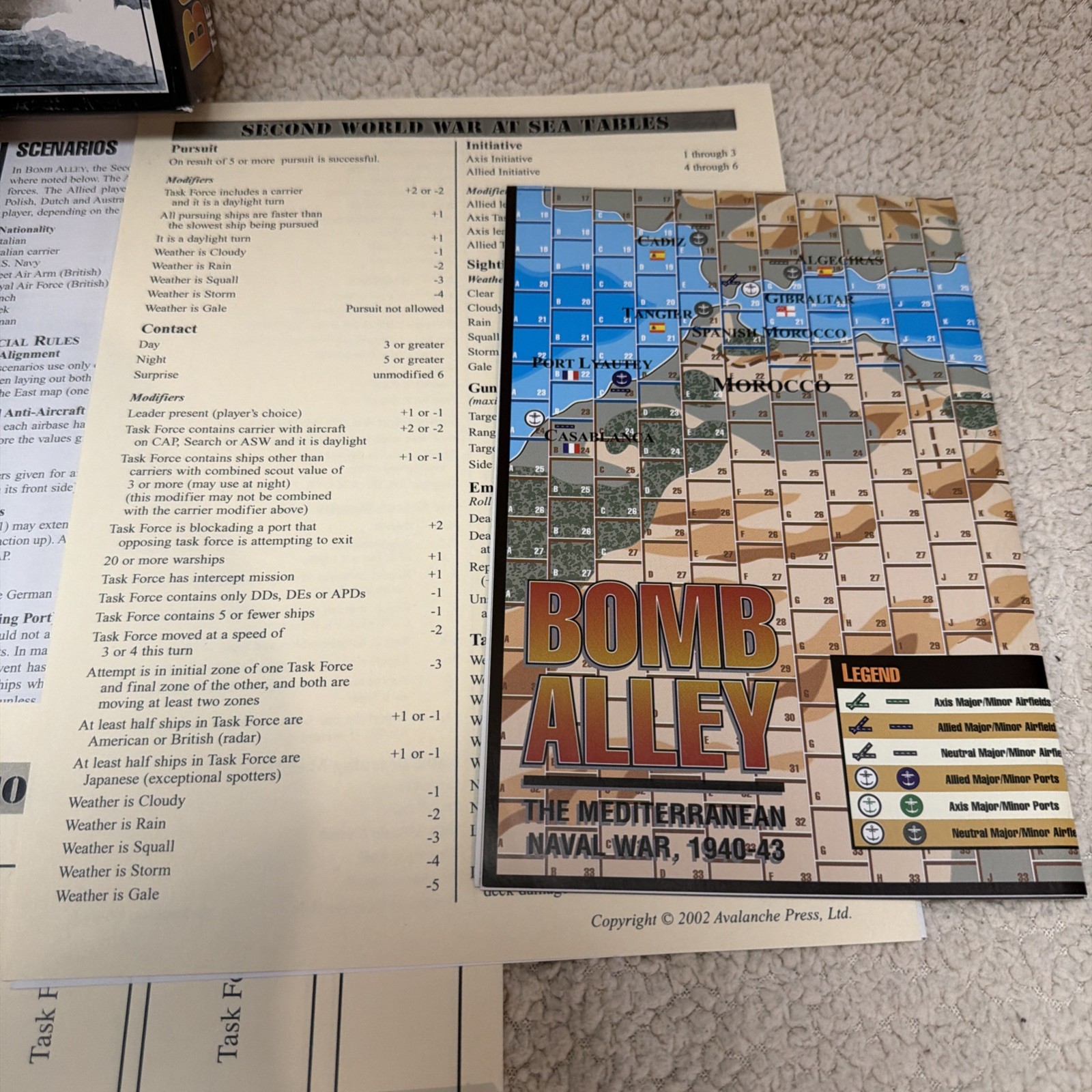 Bomb Alley Mediterranean Naval War 1940-43 Avalanche Press Unpunched Complete