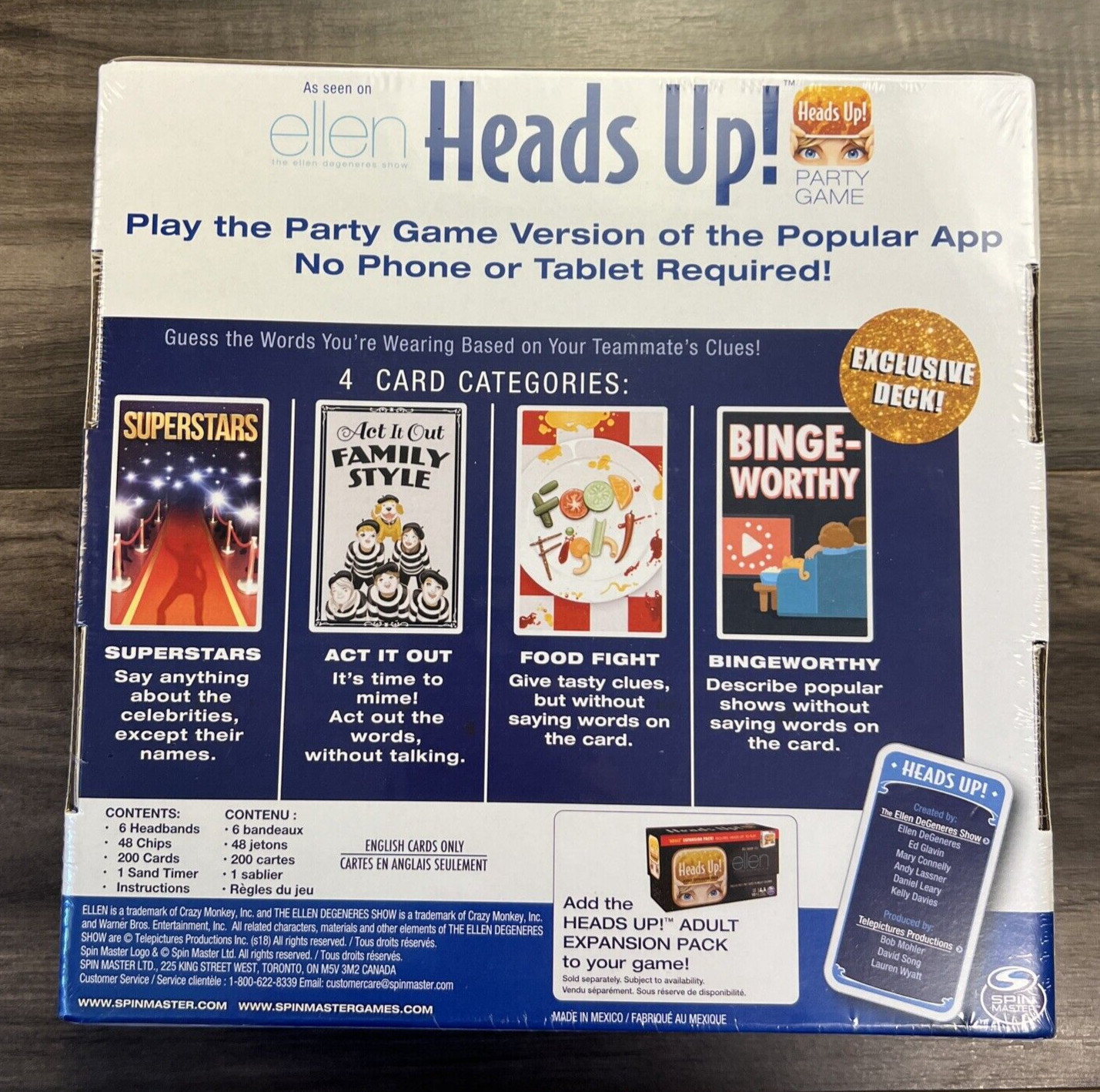Heads Up! Party Game 3rd Edition | New / Sealed | As Seen On Ellen | 2-6 Players