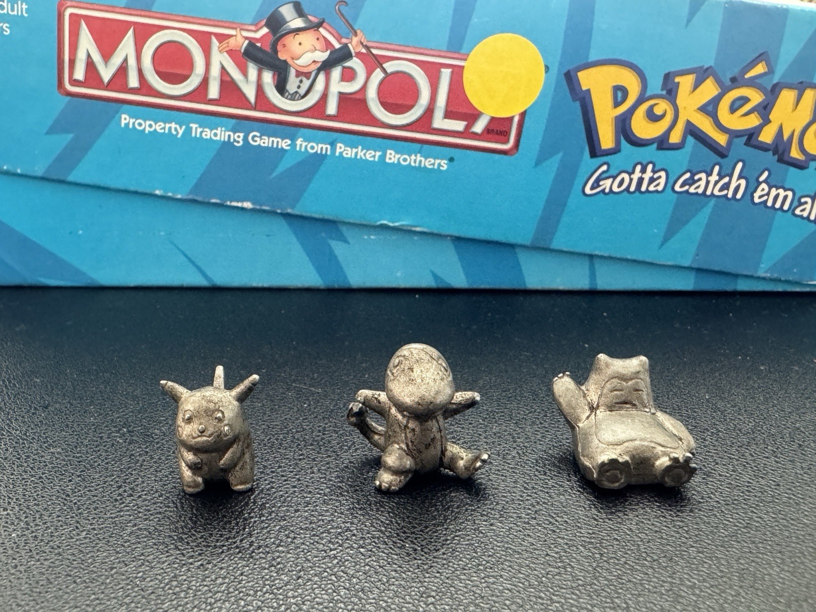 1999 Pokémon MONOPOLY Metal Character Figures Game Pieces – Nintendo Pewter