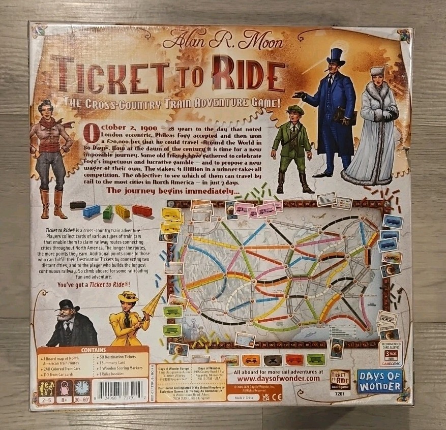 Ticket To Ride 15th Anniversary Edition Special Edition Days Of Wonder (Sealed)