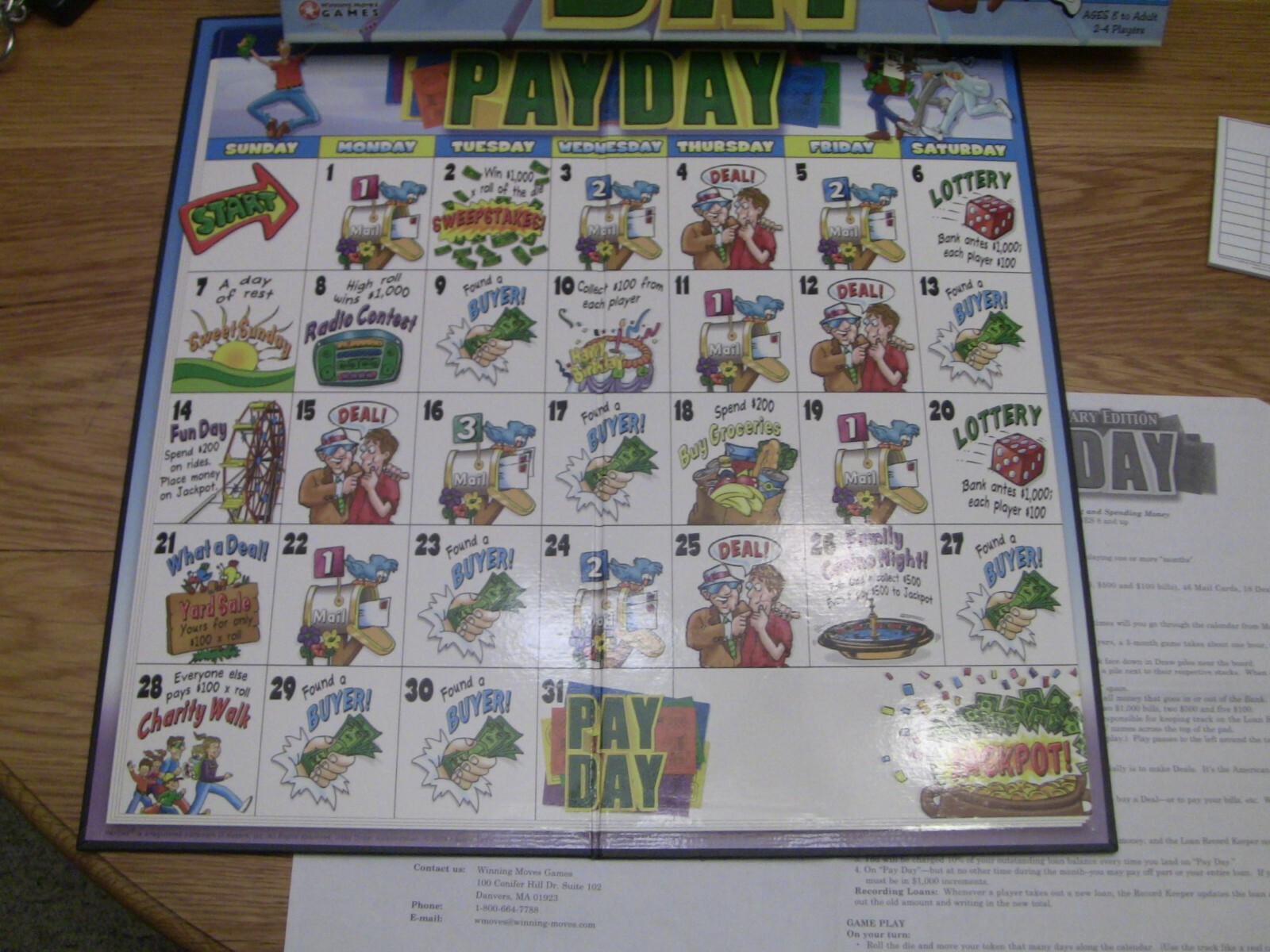 Pay Day Board Game 30th Anniversary 90 percent complete