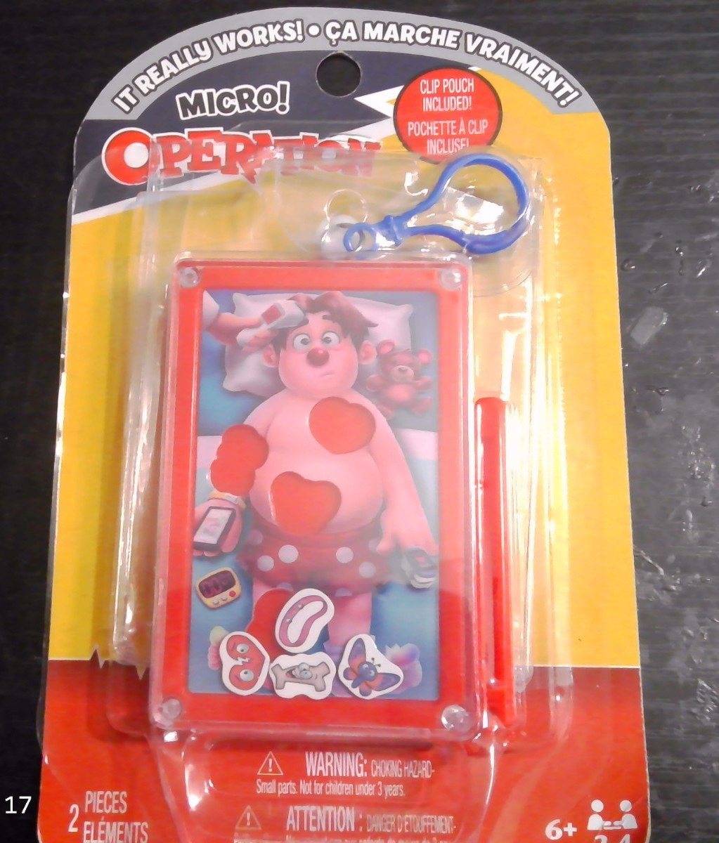 NEW mini Micro OPERATION game with clip on pouch travel size IT REALLY WORKS