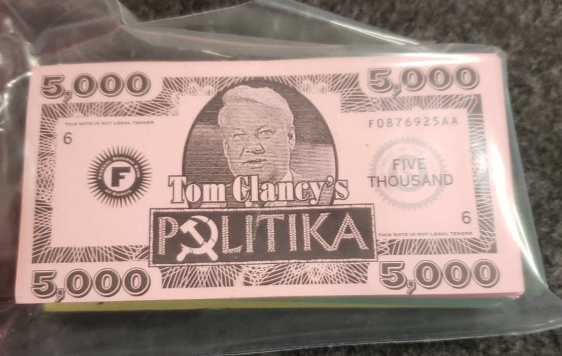Tom Clancy’s ” Politika” – A 1997 Strategy Boad Game PART “Money” (C14B1)