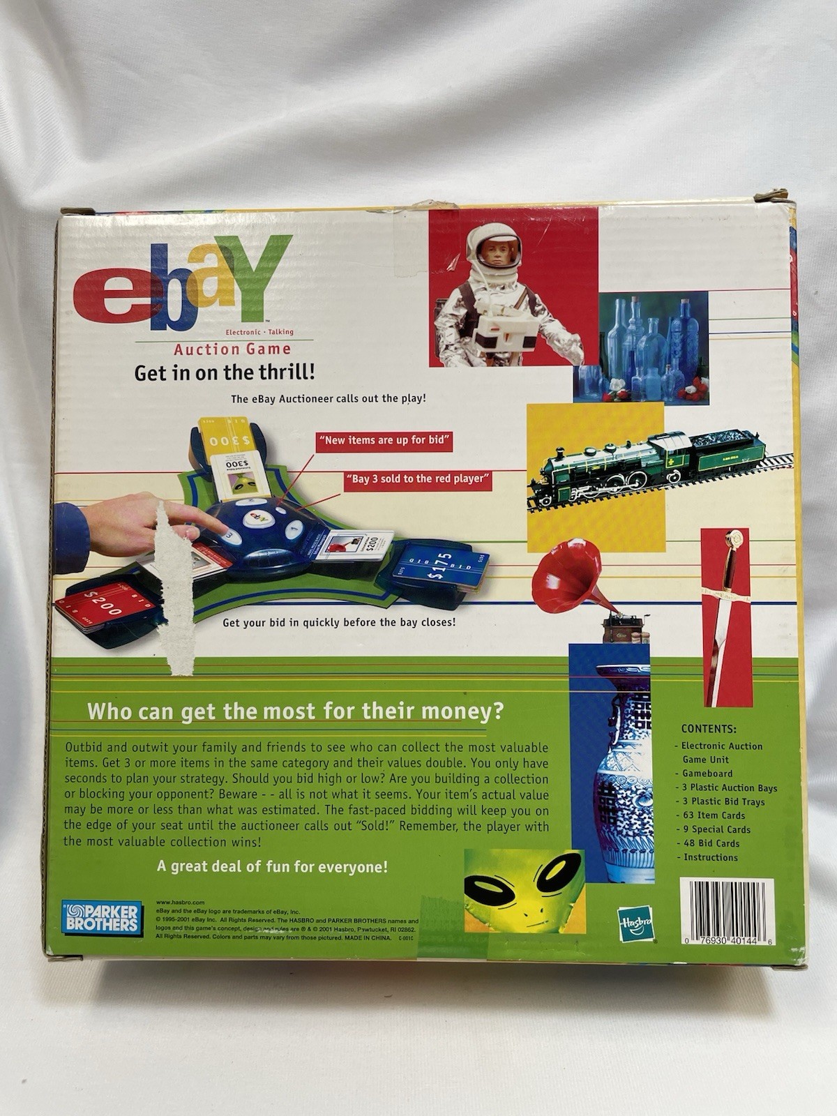 2001 EBay AUCTION ELECTRONIC TALKING BOARD GAME Hasbro ~ NEW ~ OPEN BOX