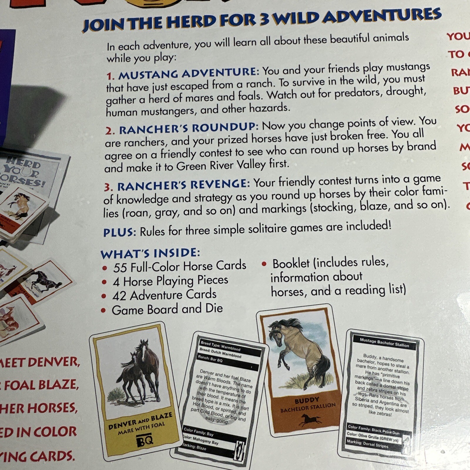Herd Your Horses Board Game 3 Wild Adventures Aristoplay *New & Sealed*