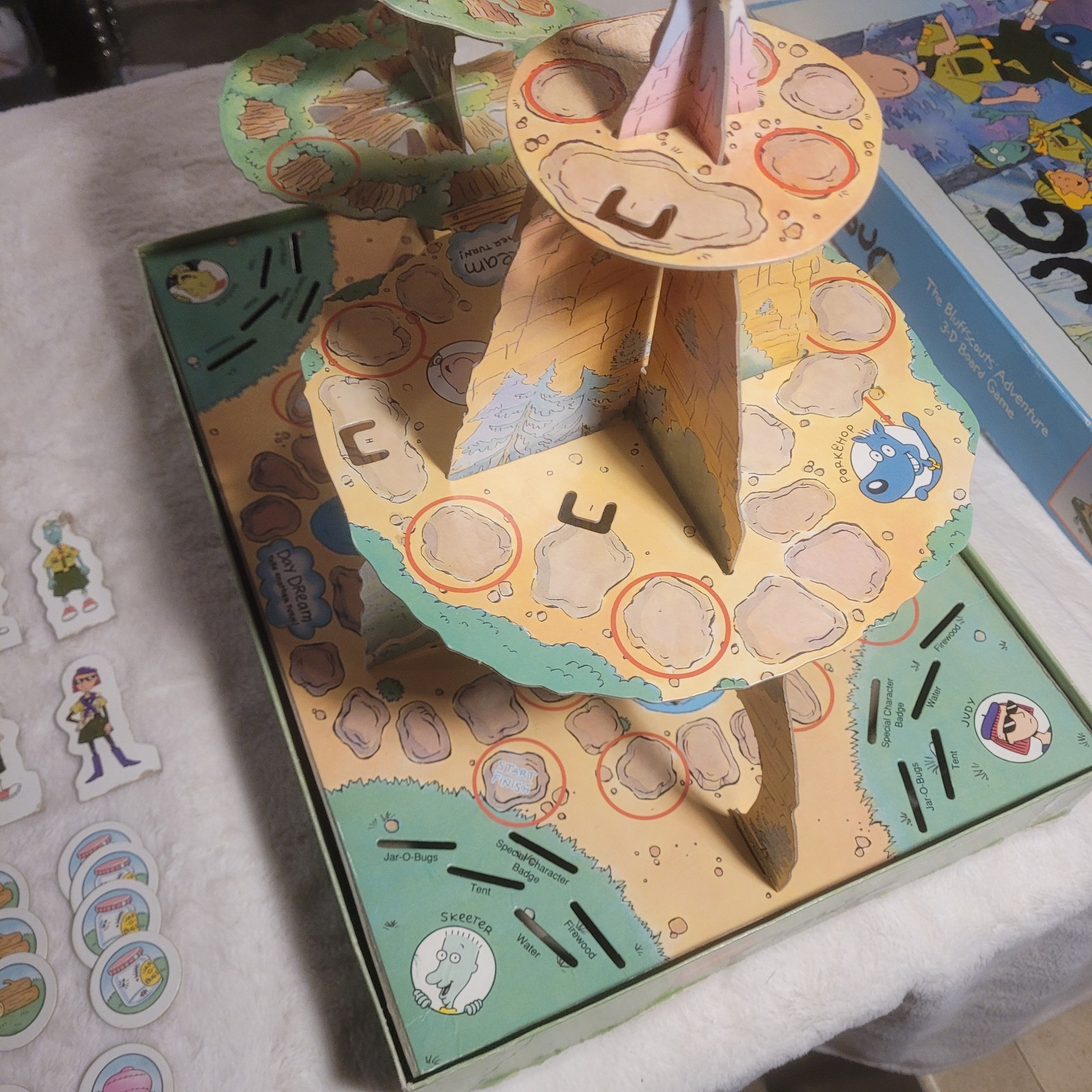Doug – “The Bluffscouts’ Adventure” 3-D Boardgame by Parker Brothers For Parts