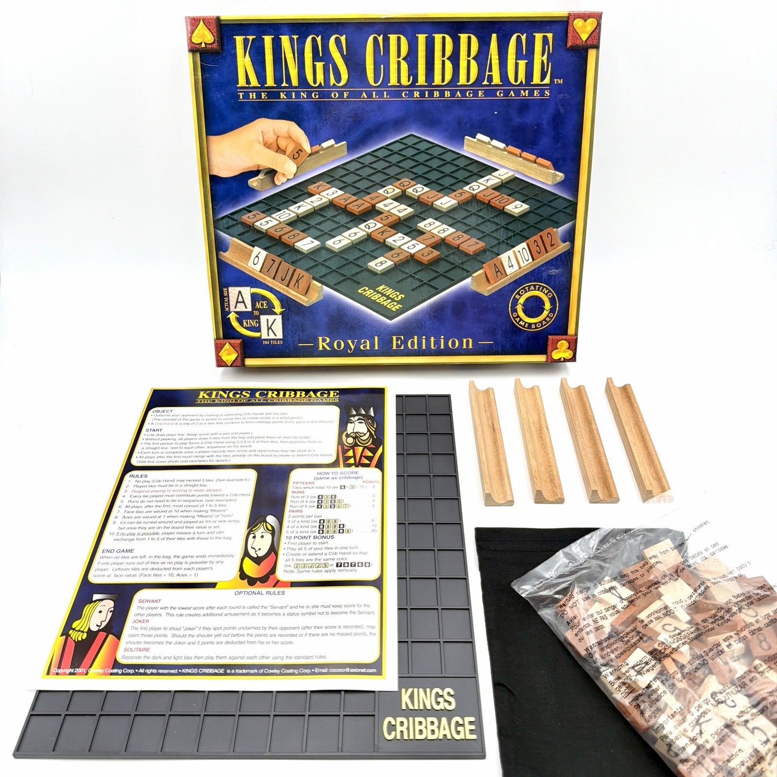 Kings Cribbage Royal Edition Board Game 100% Complete (2013, Everest) NEW – OPEN