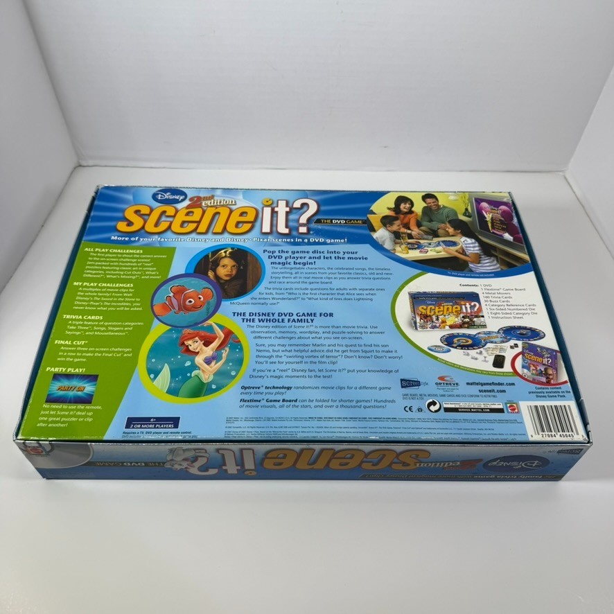Disney Scene It? 2nd Edition DVD Board Game Complete Family Trivia EUC