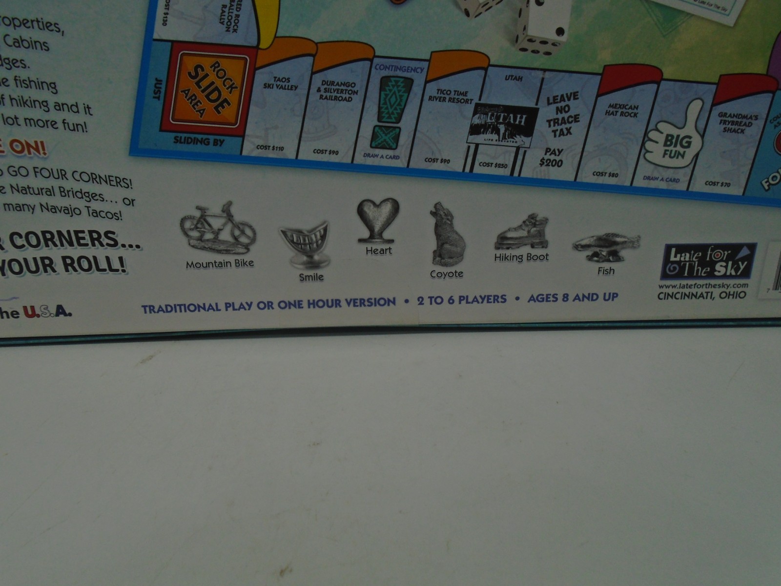 LATE FOR THE SKY–FOUR CORNERS-OPOLY–MONOPOLY BOARD GAME (NEW)